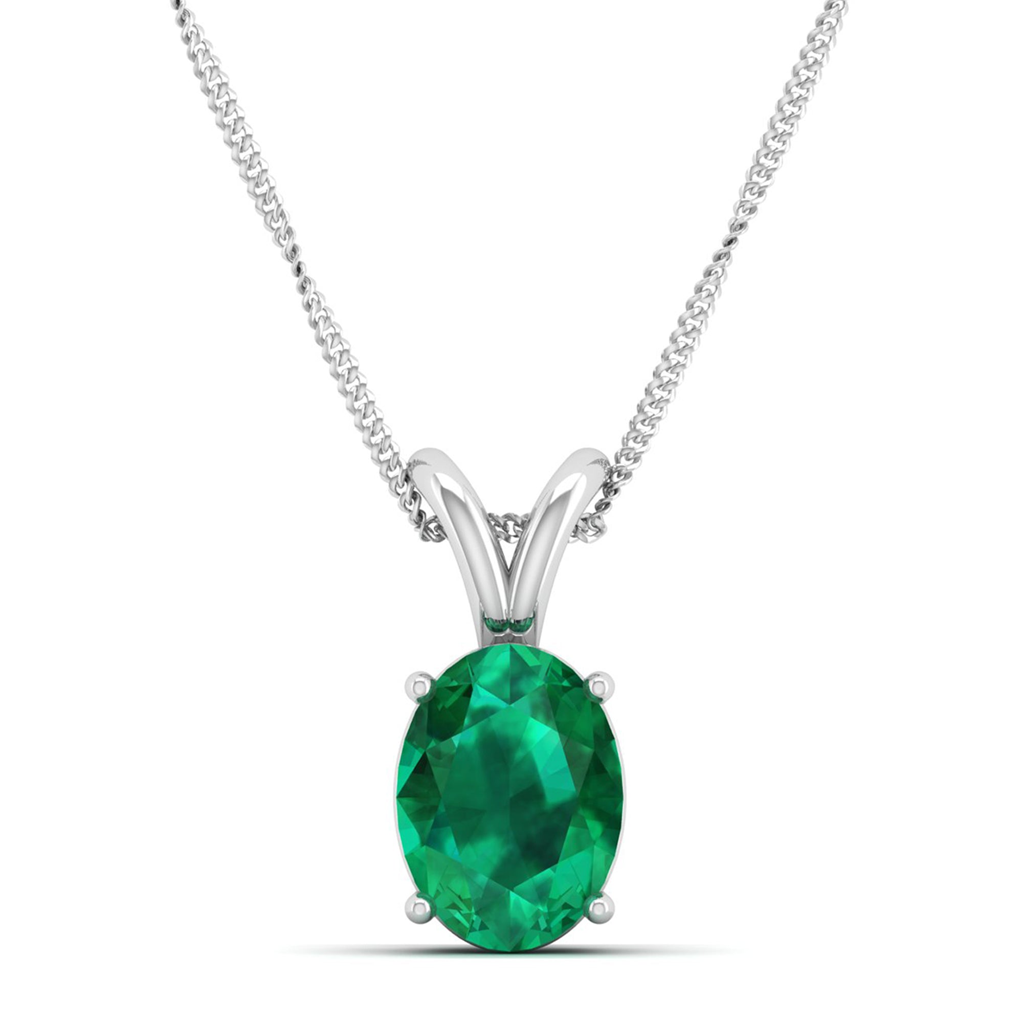 Oval Cut Emerald Pendant 2.50 Carat