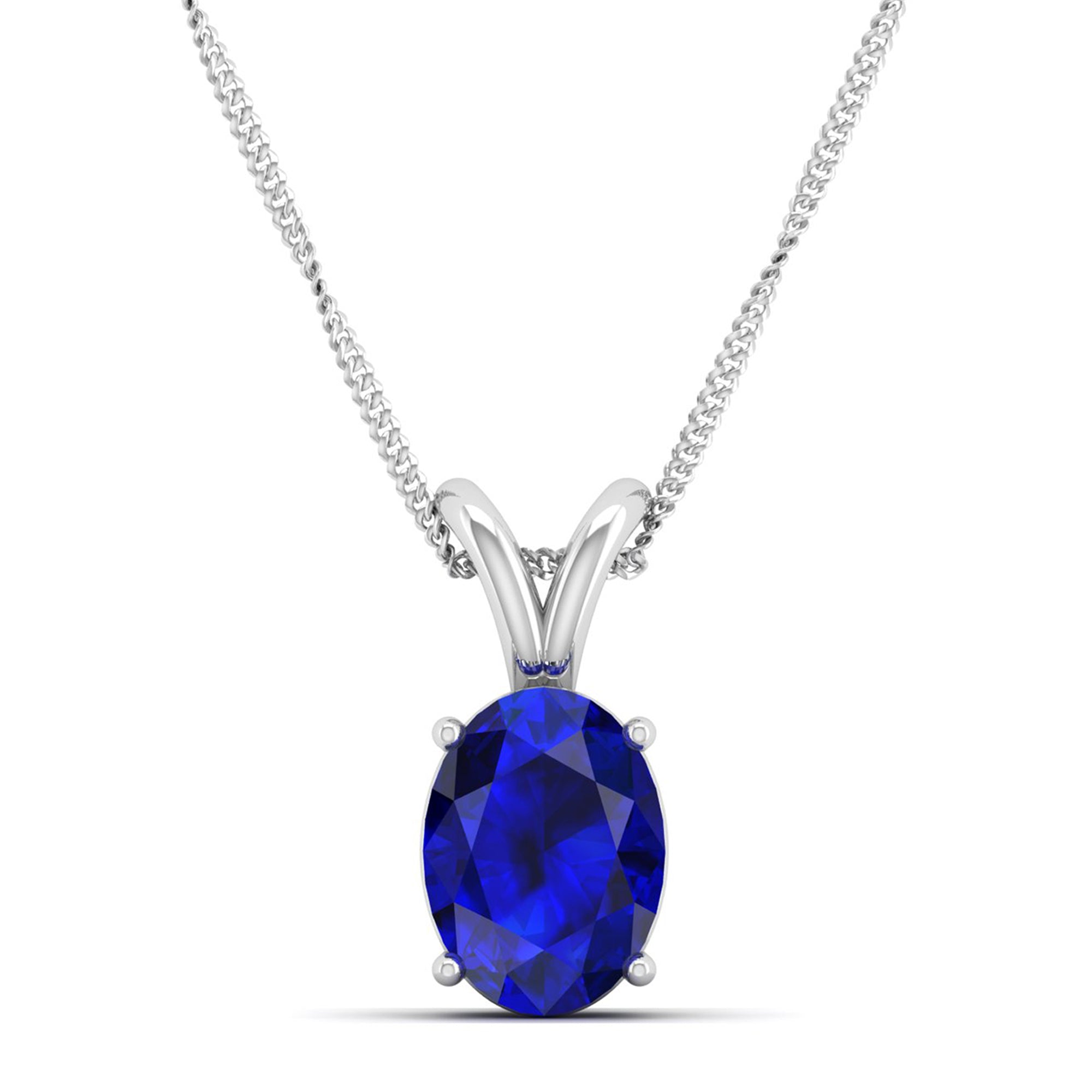 Oval Cut Sapphire Pendant 2.50 Carat