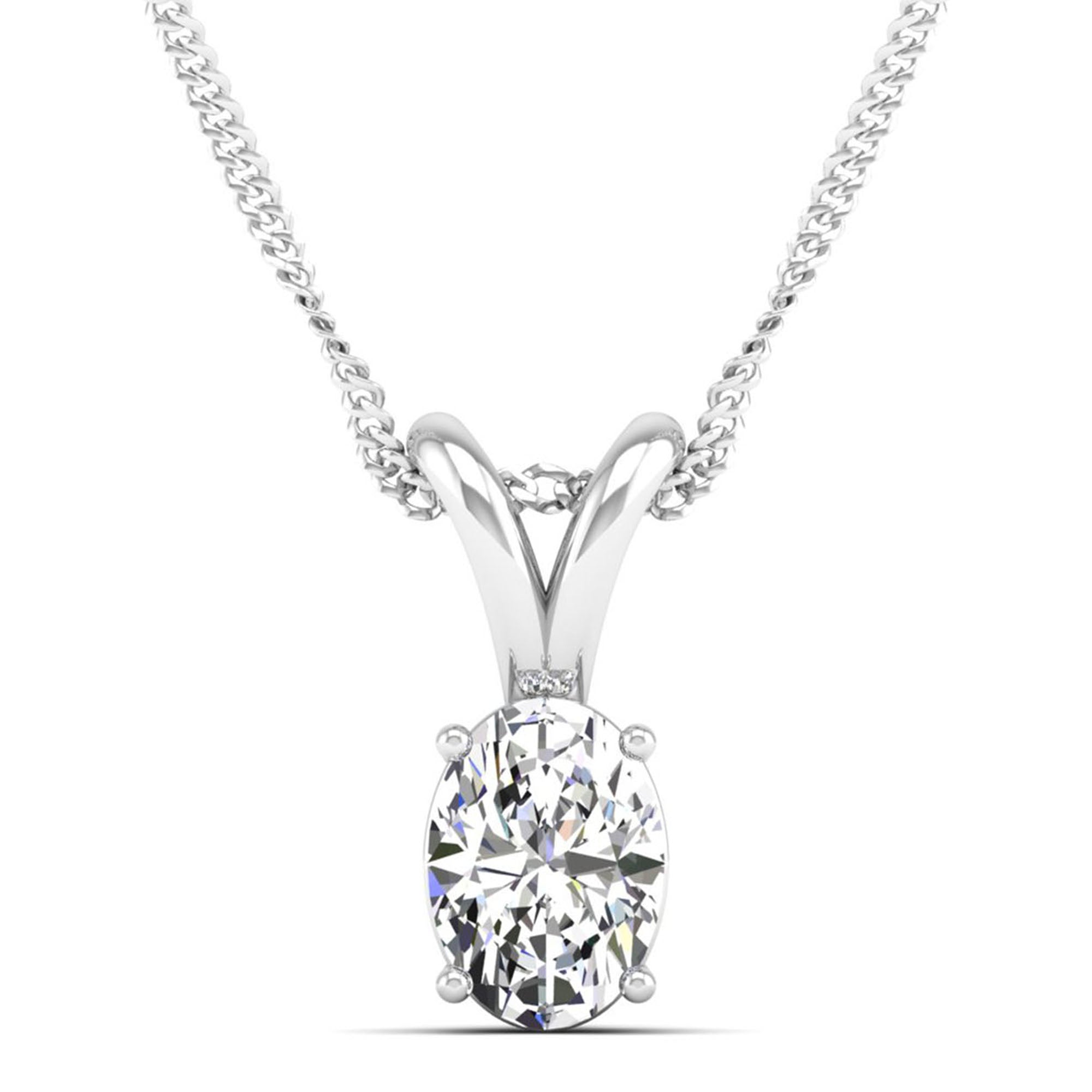 Oval Cut Diamond Pendant 2.50 Carat