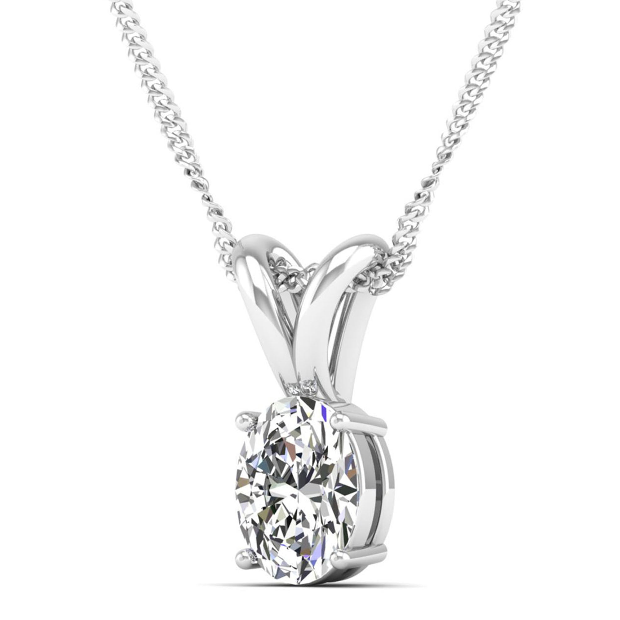 Oval Cut Diamond Pendant 2.50 Carat