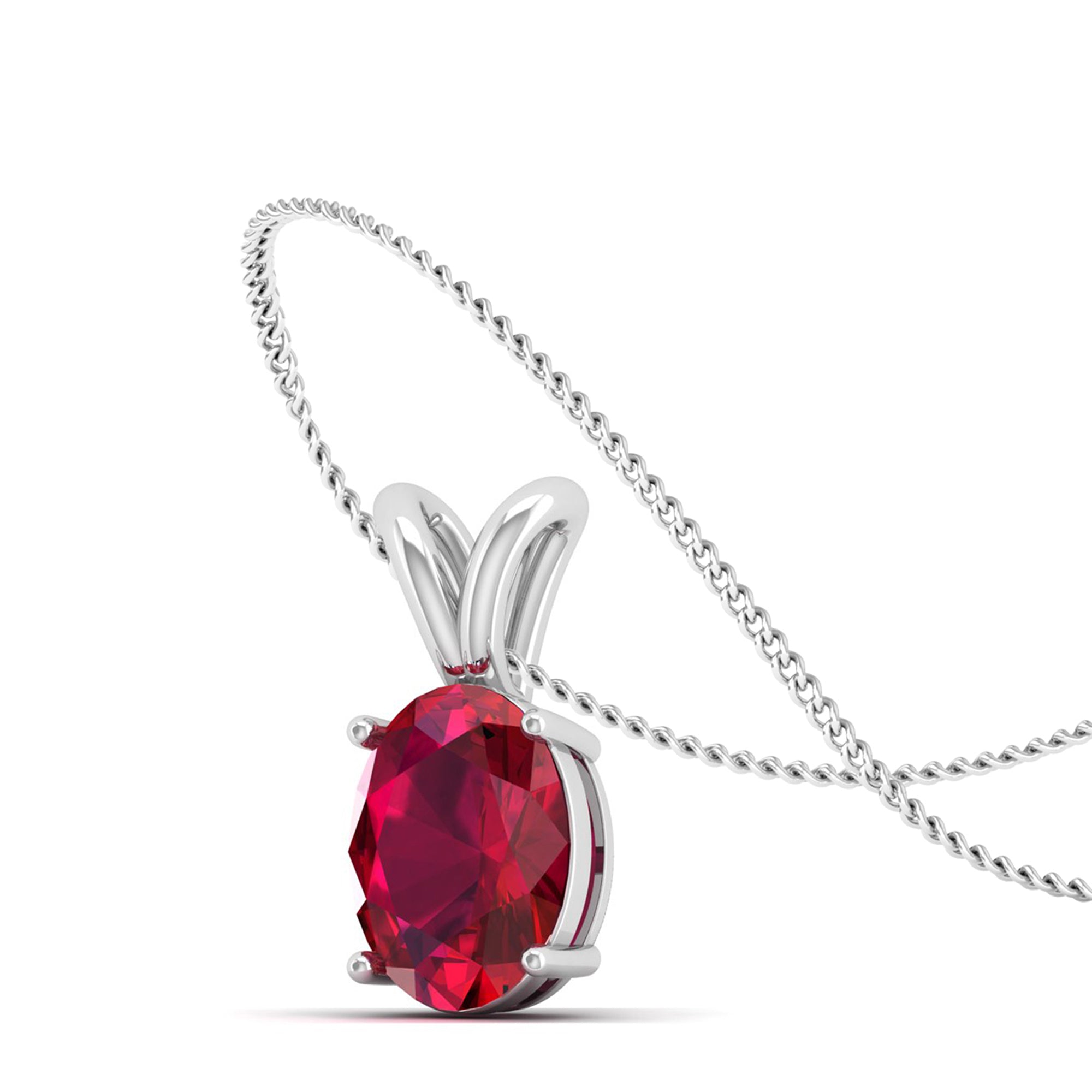 Oval Cut Ruby Pendant 2.50 Carat