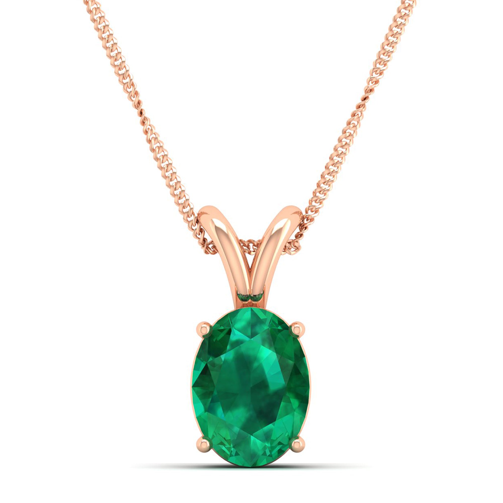 Oval Cut Emerald Pendant 3.0 Carat