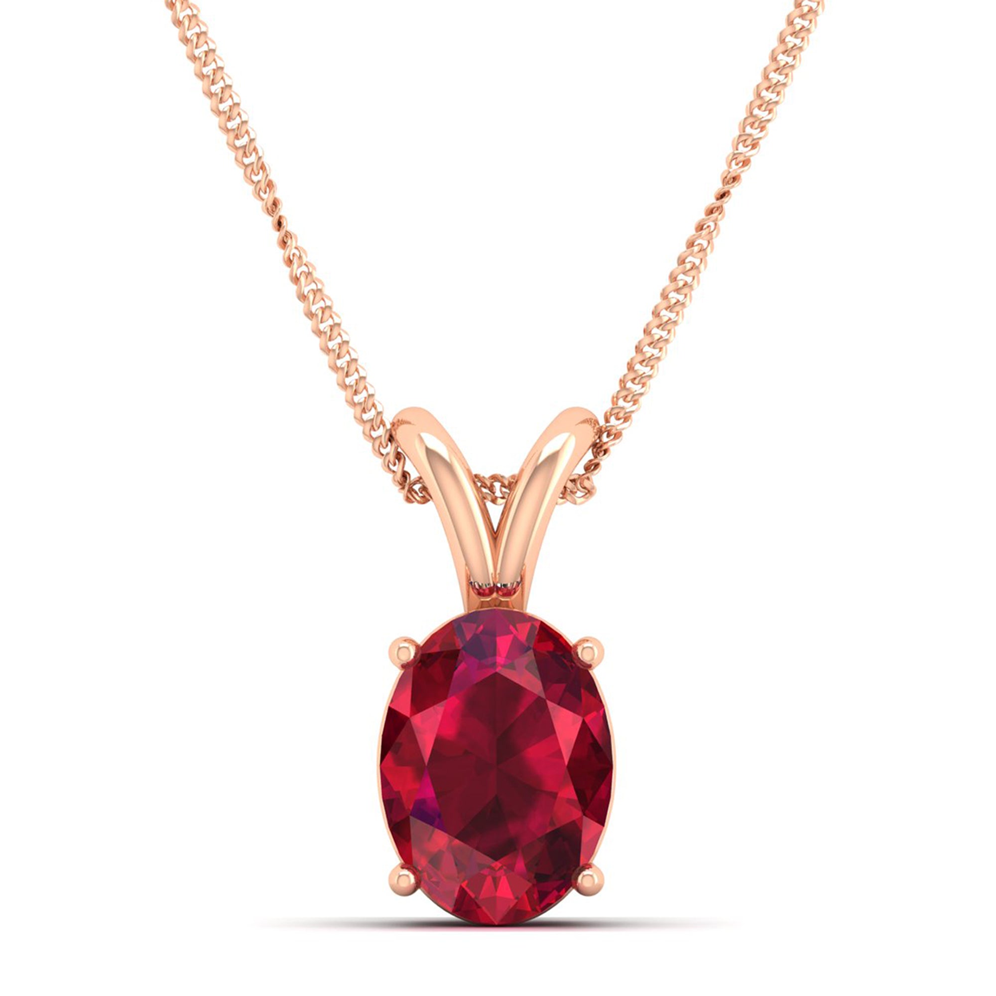Oval Cut Ruby Pendant 3.0 Carat