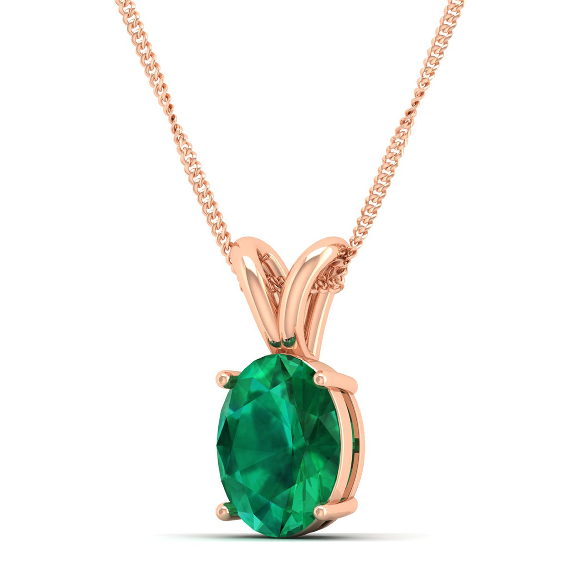 Oval Cut Emerald Pendant 3.0 Carat