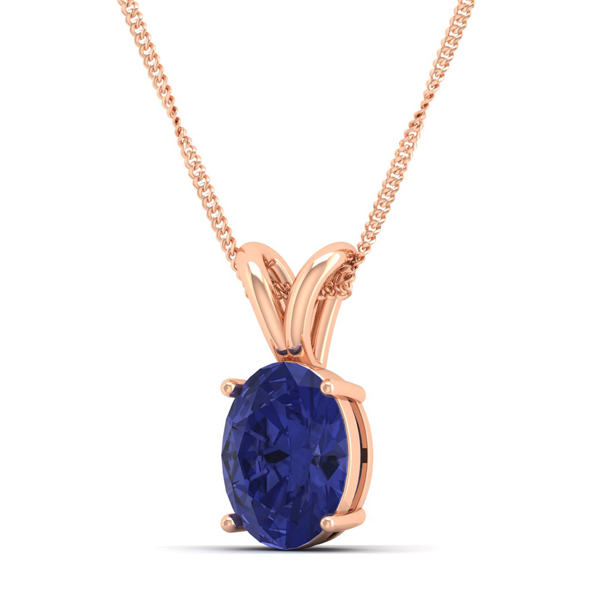Oval Cut Tanzanite Pendant 3.0 Carat