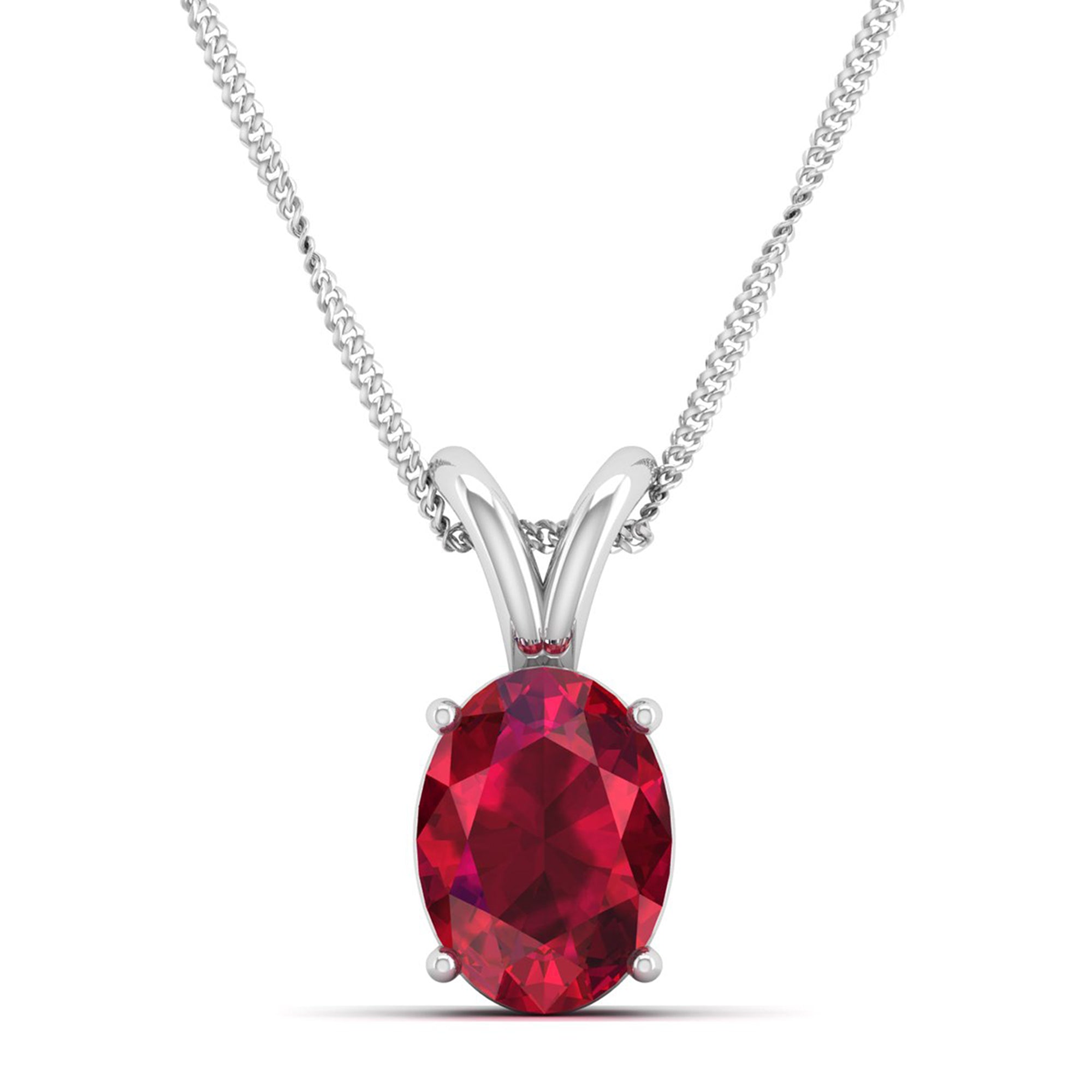 Oval Cut Ruby Pendant 3.0 Carat
