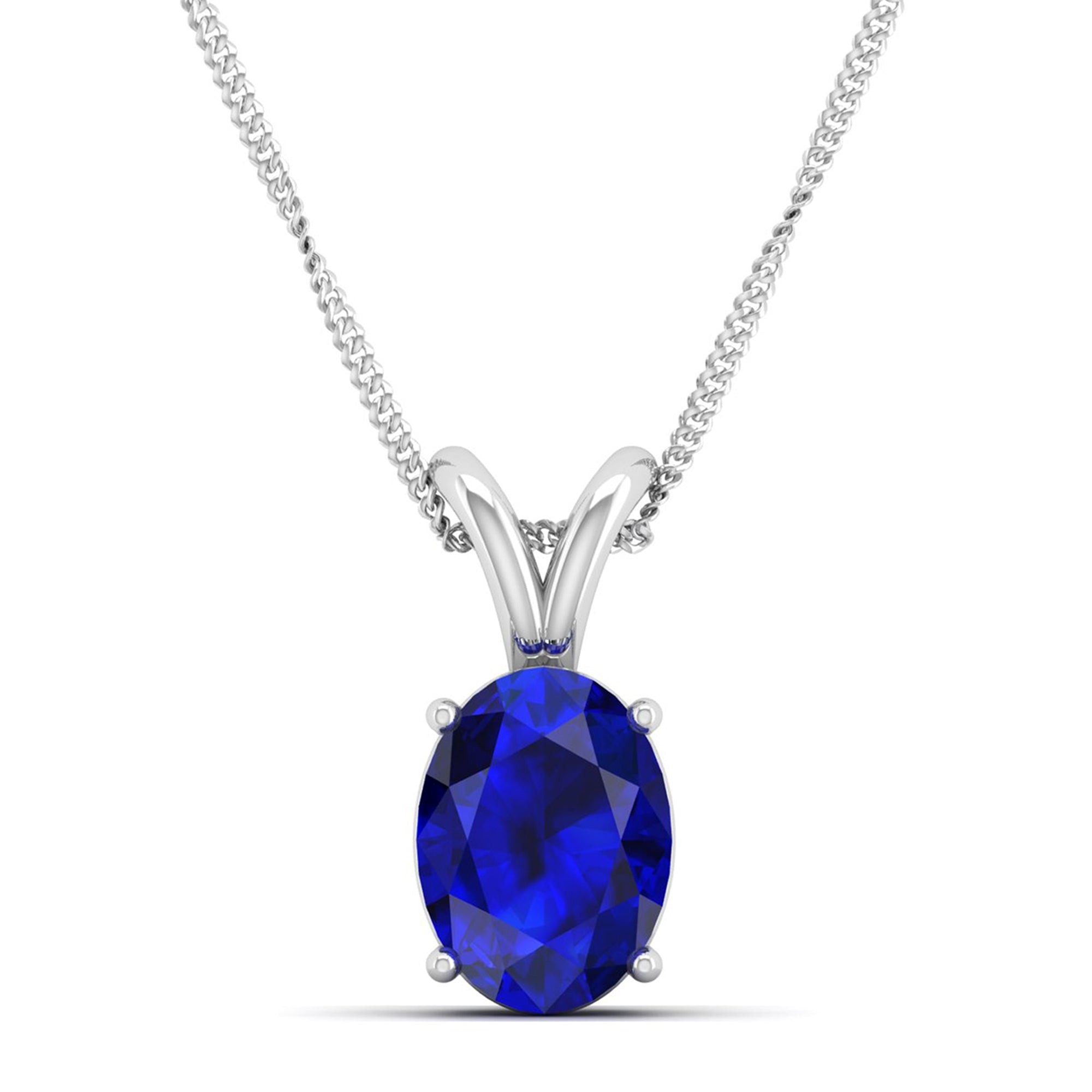 Oval Cut Sapphire Pendant 3.0 Carat