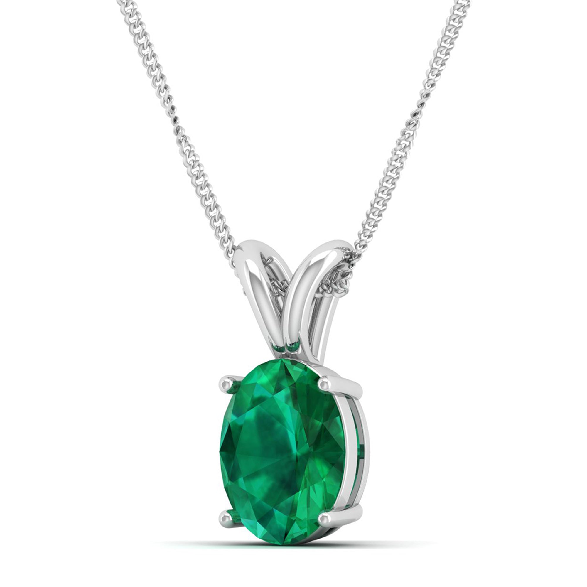 Oval Cut Emerald Pendant 3.0 Carat