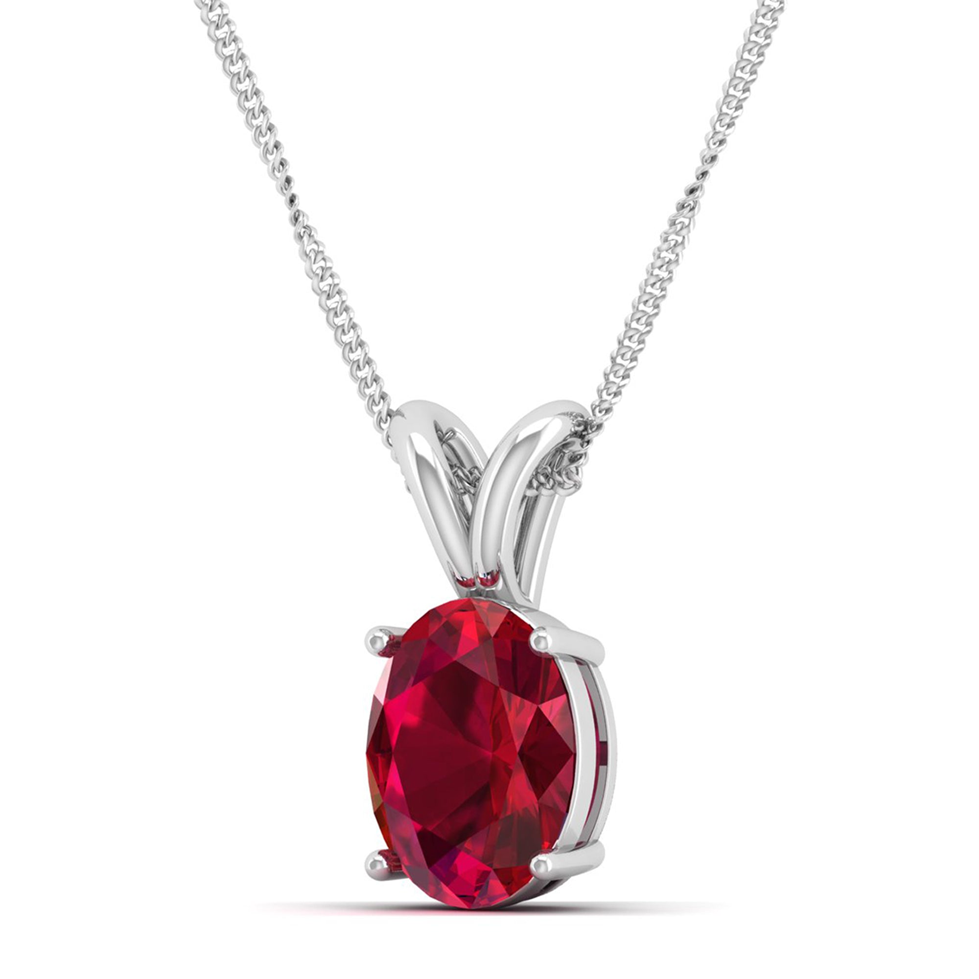Oval Cut Ruby Pendant 3.0 Carat