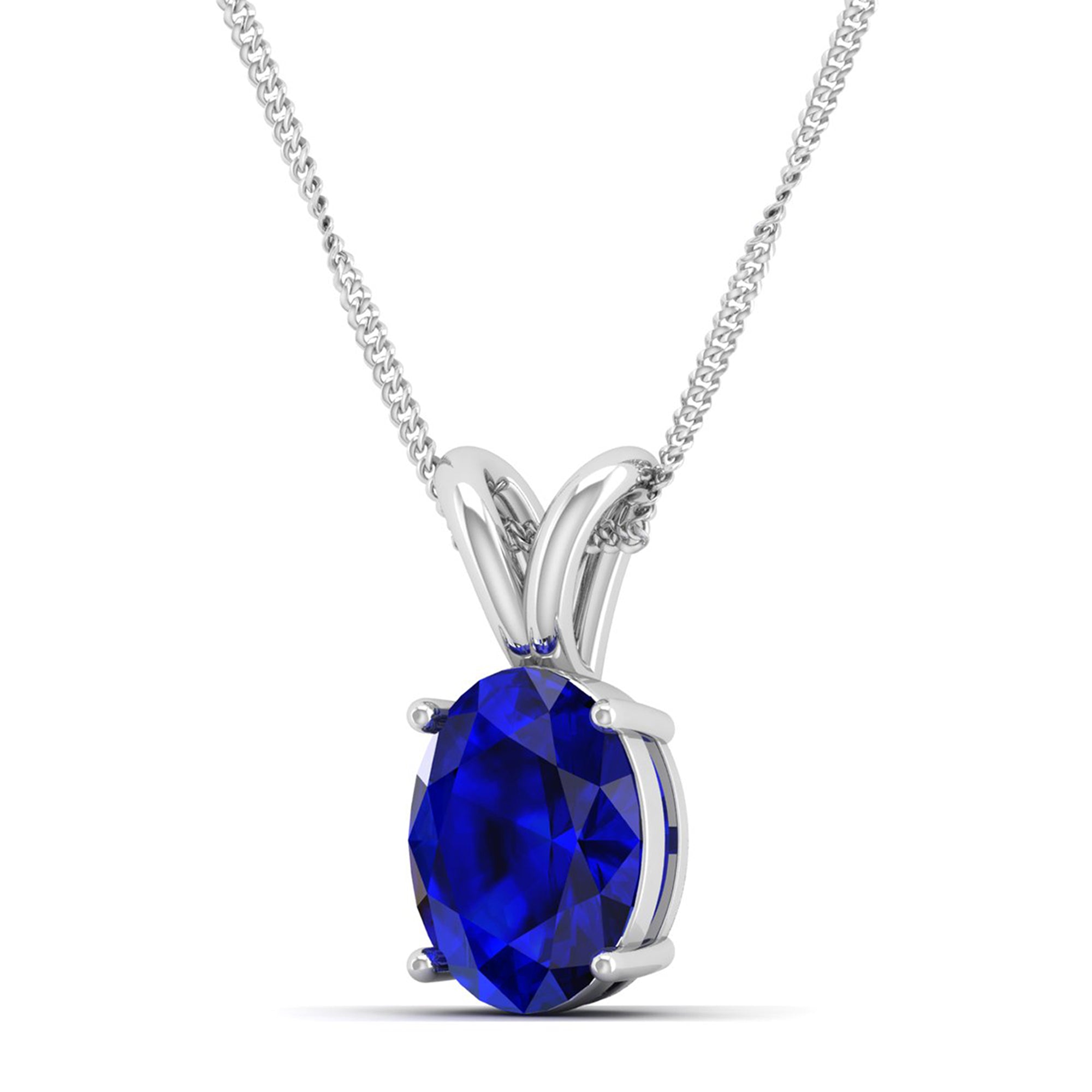 Oval Cut Sapphire Pendant 3.0 Carat