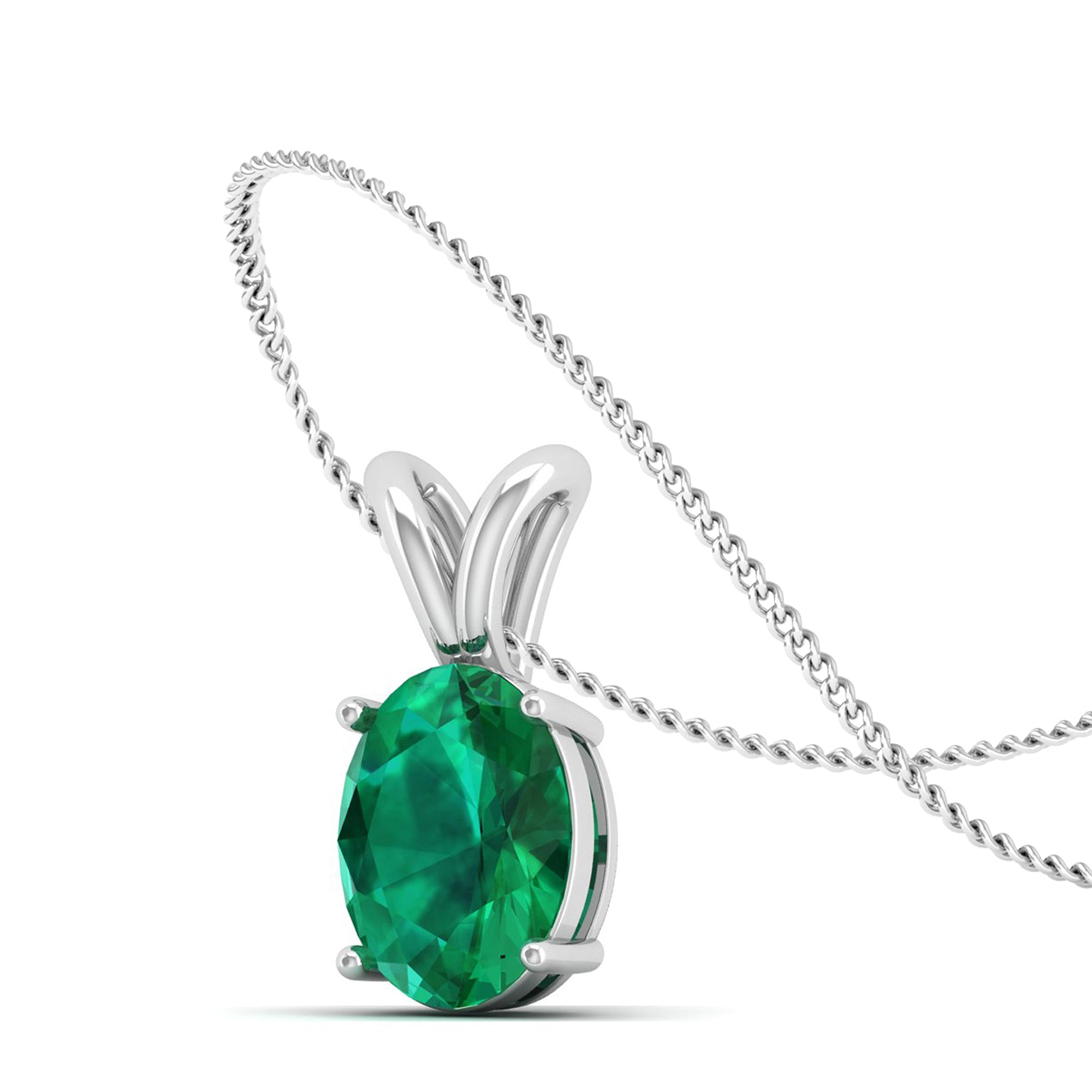 Oval Cut Emerald Pendant 3.0 Carat
