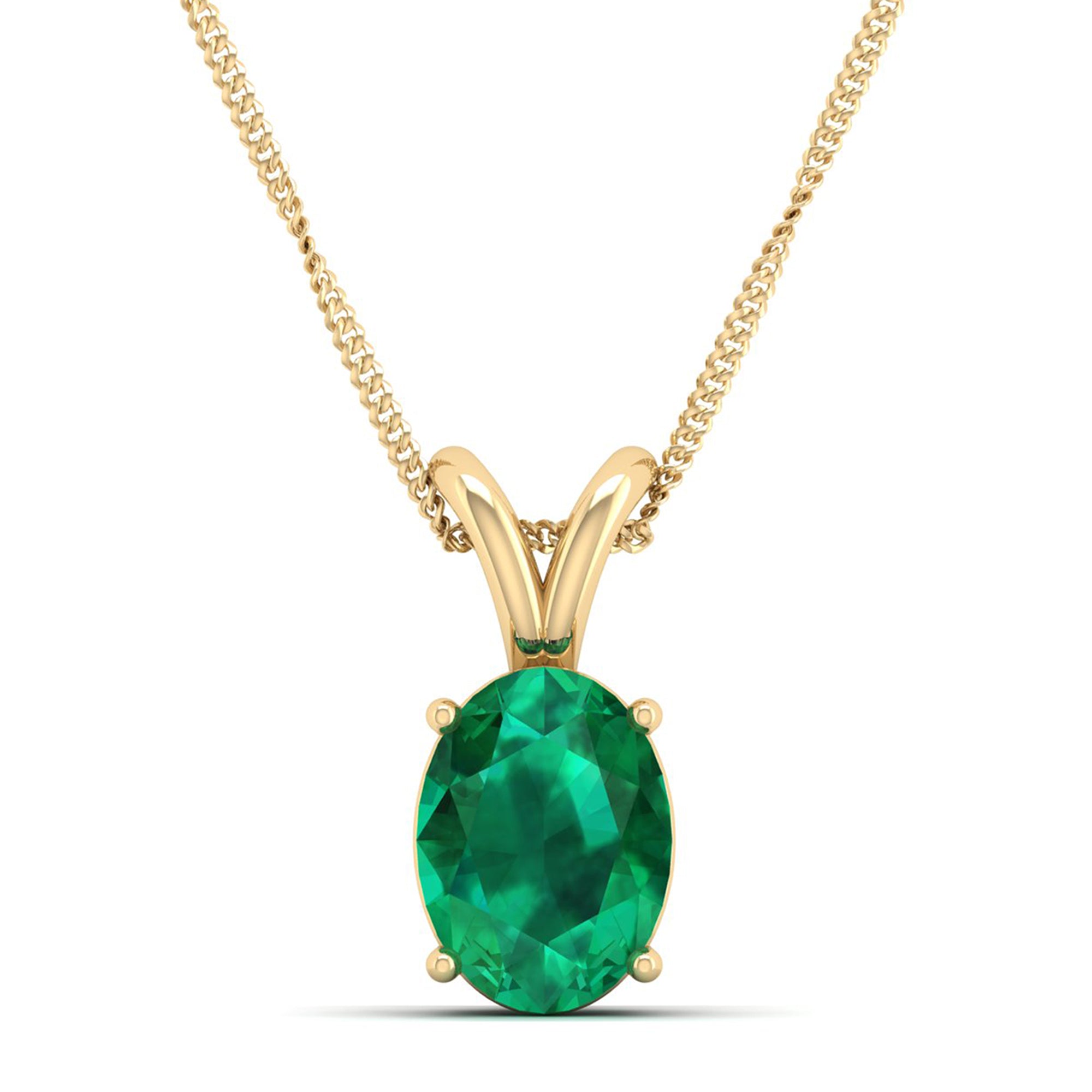 Oval Cut Emerald Pendant 3.0 Carat
