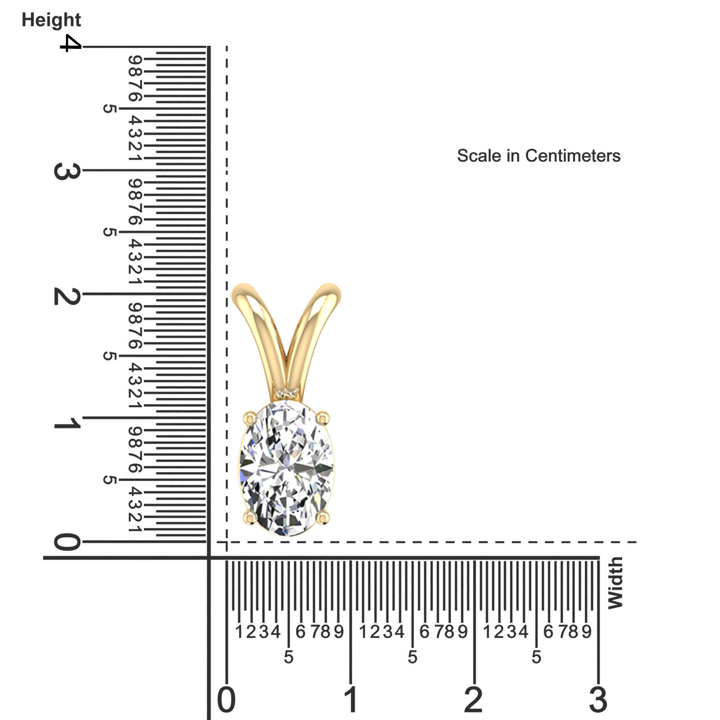 Oval Cut Lab Grown Diamond Pendant 3.0 Carat