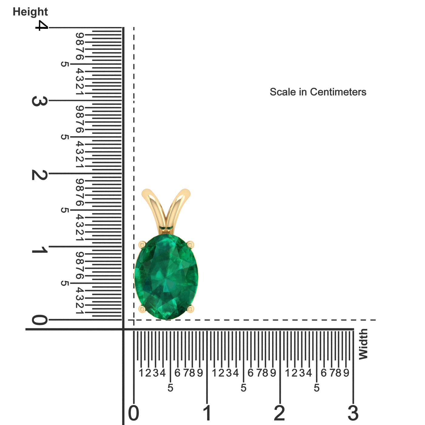 Oval Cut Emerald Pendant 3.0 Carat