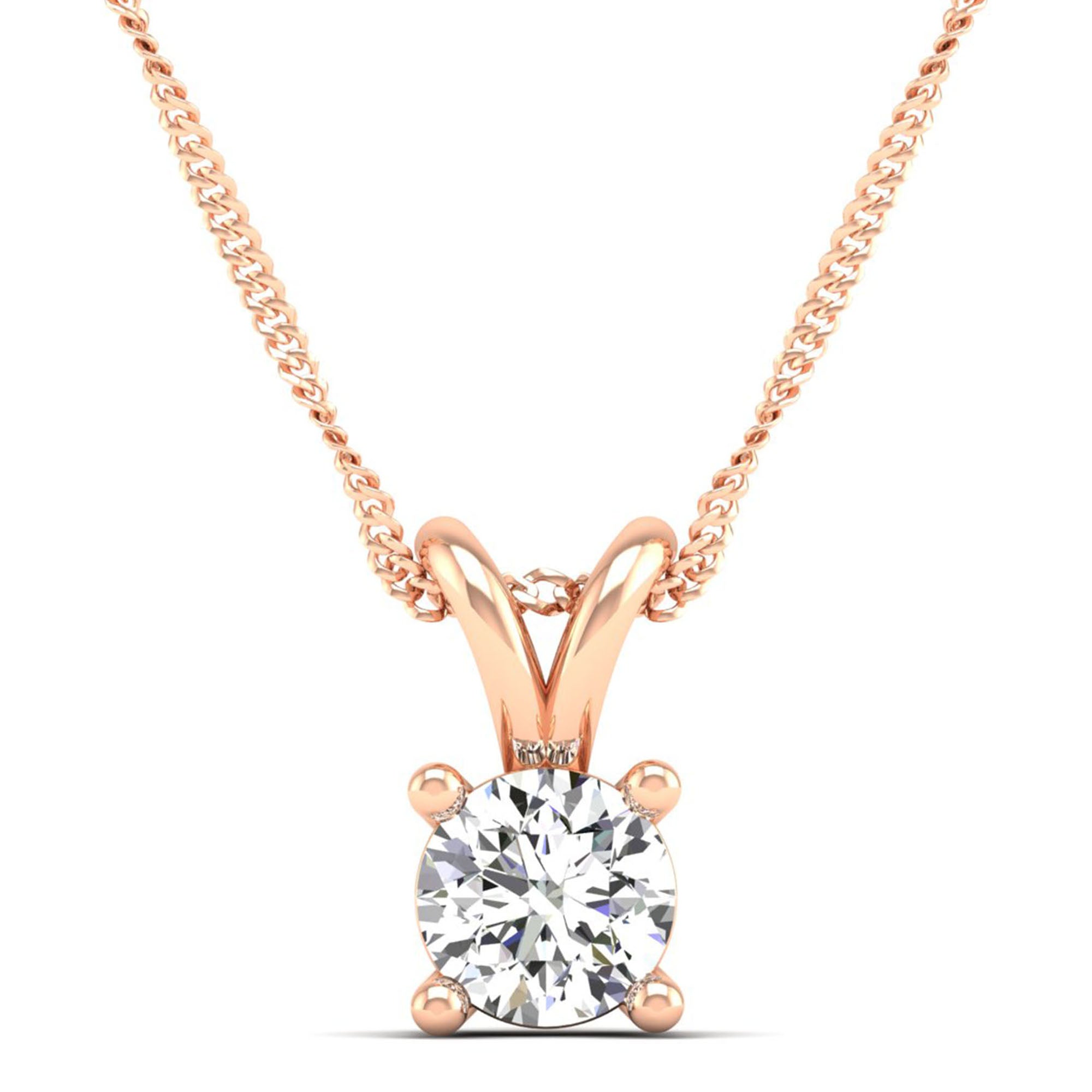 Round Cut Lab Grown Diamond Pendant 2.5 Carat
