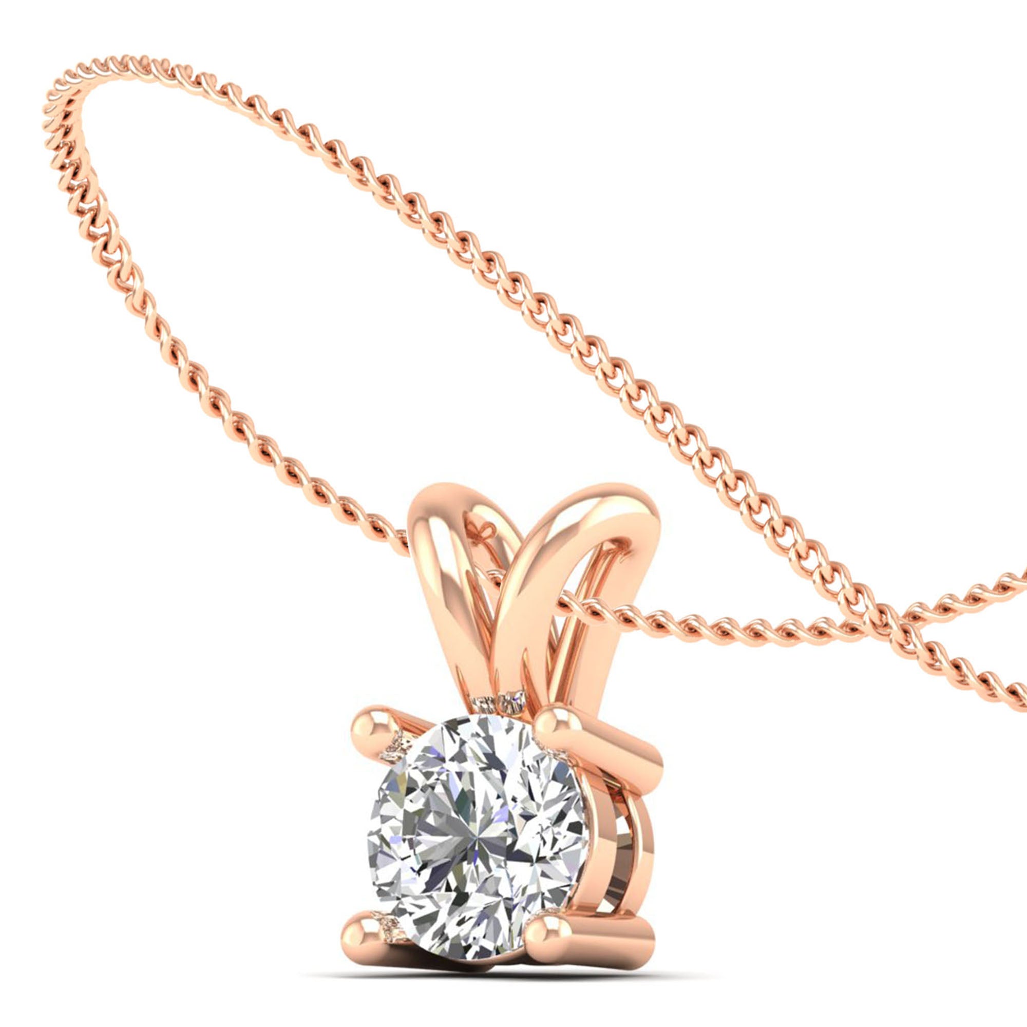 Round Cut Lab Grown Diamond Pendant 2.5 Carat