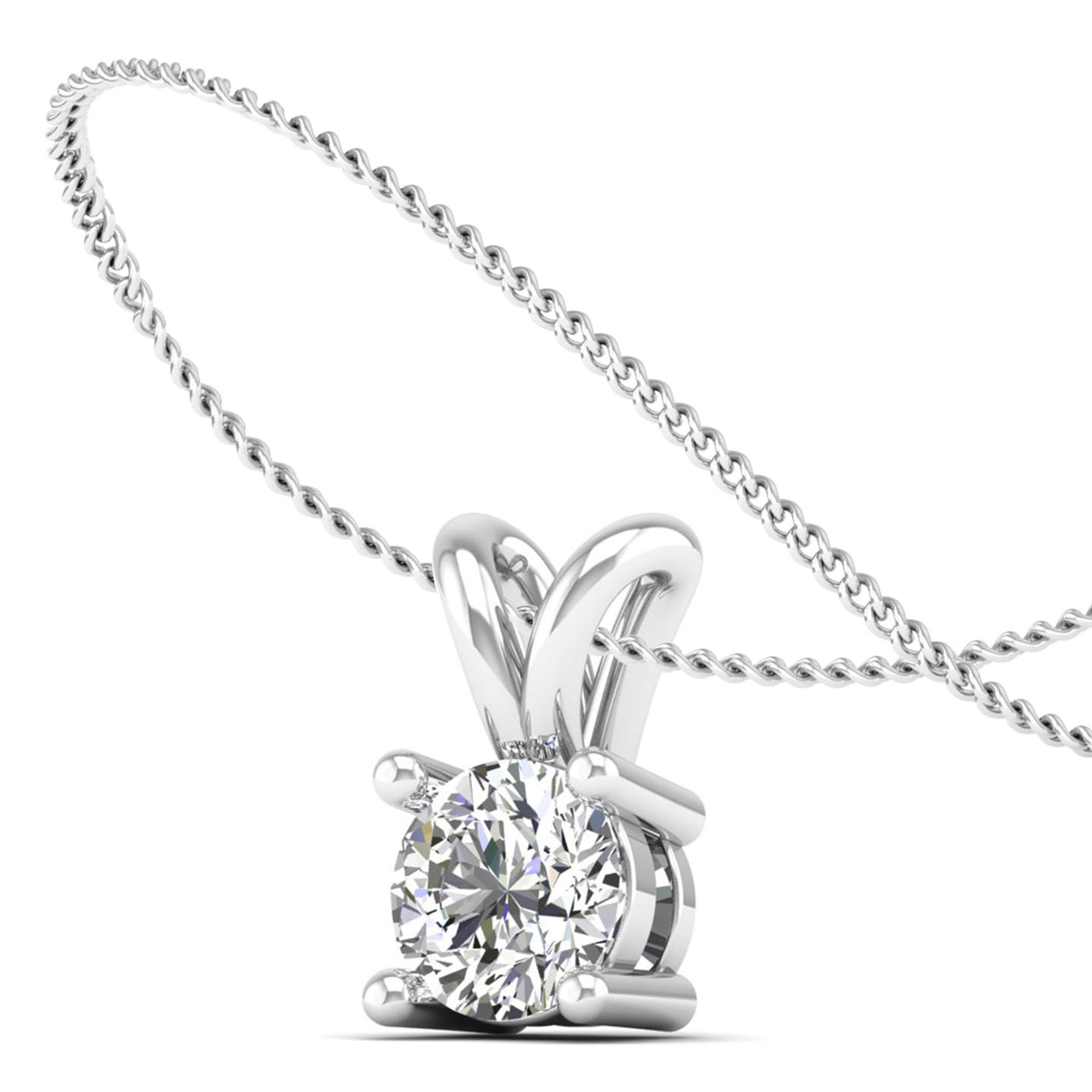 Round Cut Lab Grown Diamond Pendant 2.5 Carat