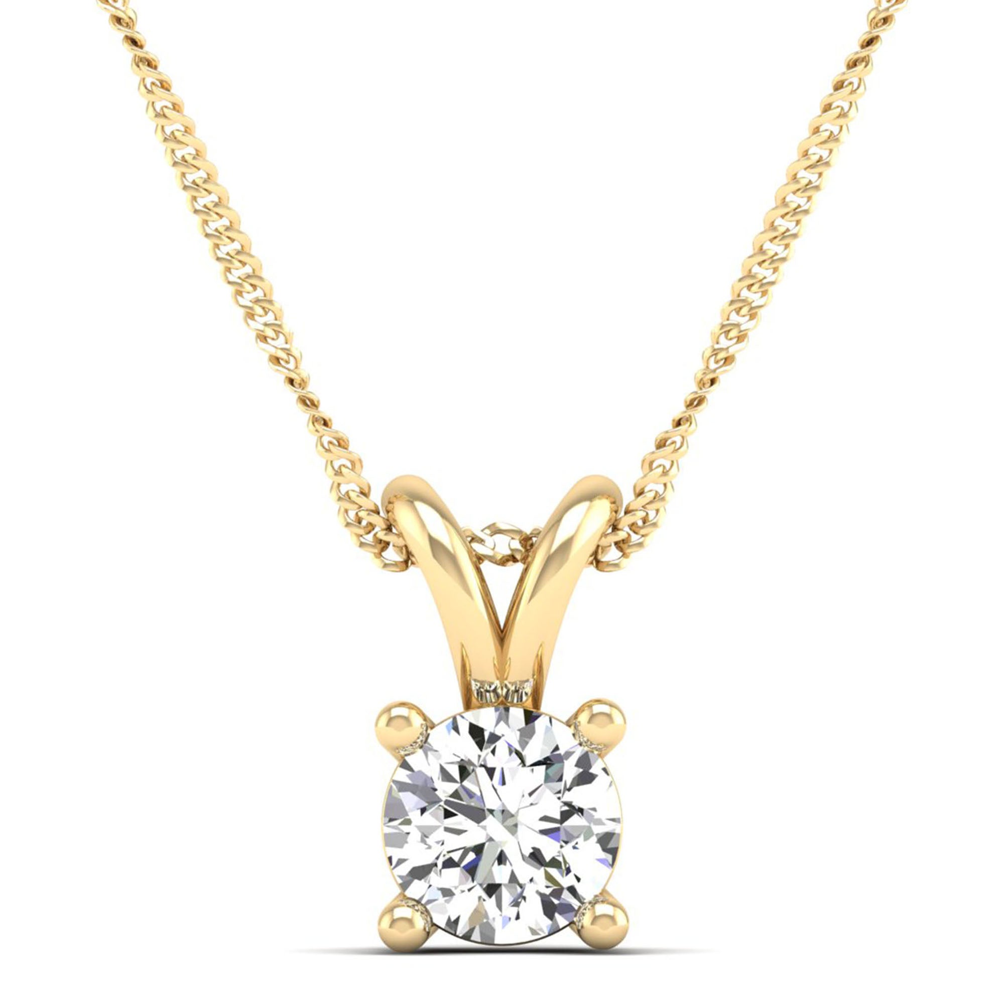 Round Cut Lab Grown Diamond Pendant 2.5 Carat