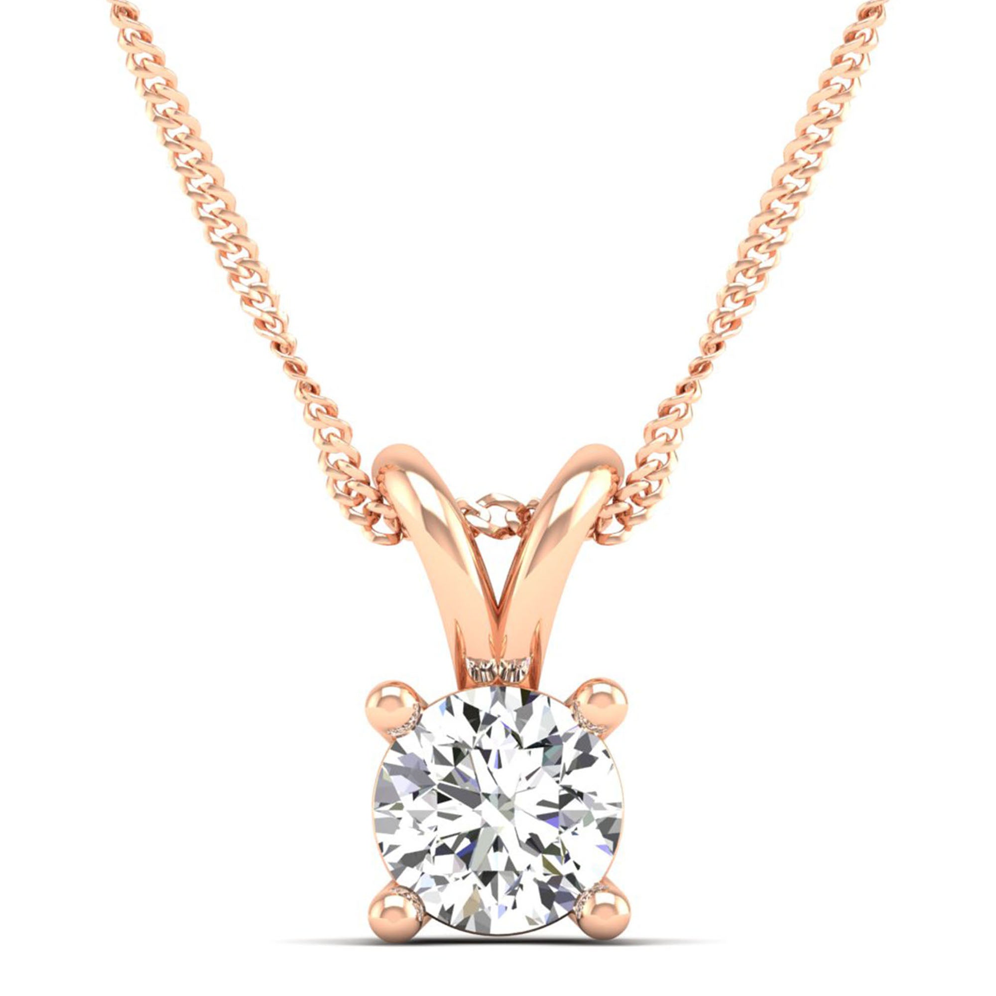 Round Cut Lab Grown Diamond Pendant 3.0 Carat