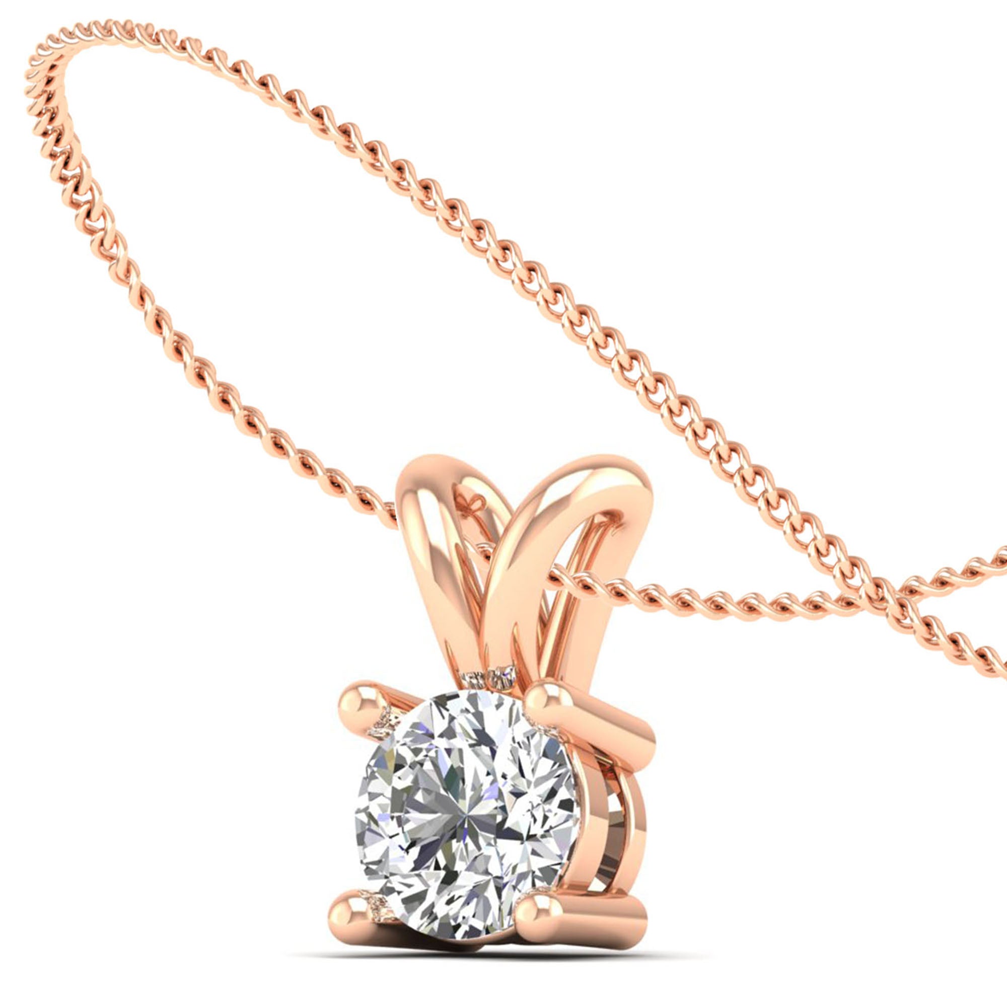 Round Cut Lab Grown Diamond Pendant 3.0 Carat