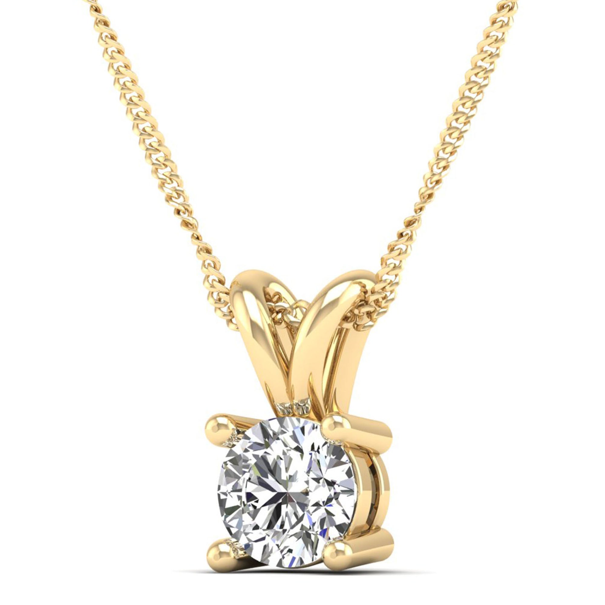 Round Cut Lab Grown Diamond Pendant 3.0 Carat