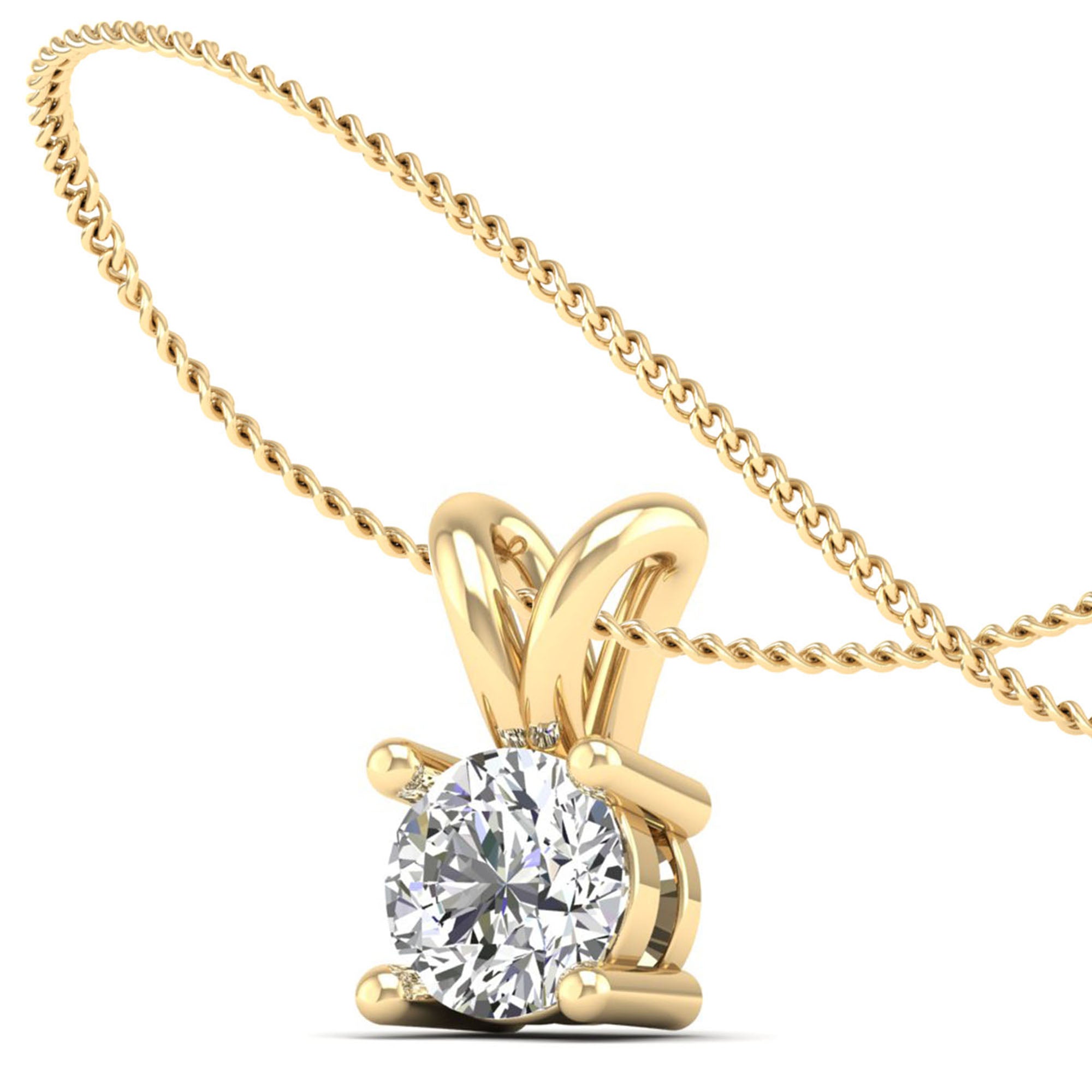 Round Cut Lab Grown Diamond Pendant 3.0 Carat