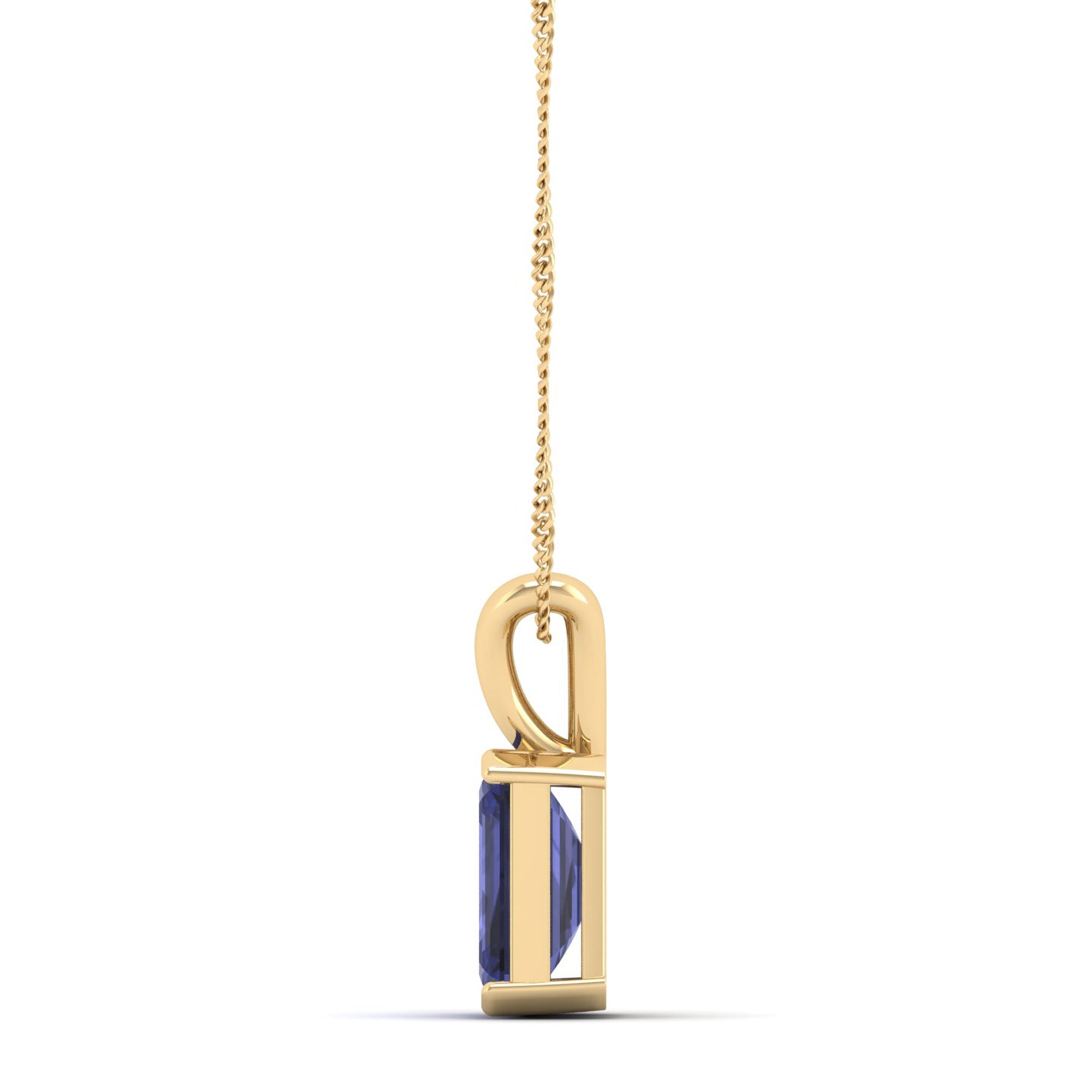 Emerald Cut Tanzanite Gemstone Pendant 1.50 Carat