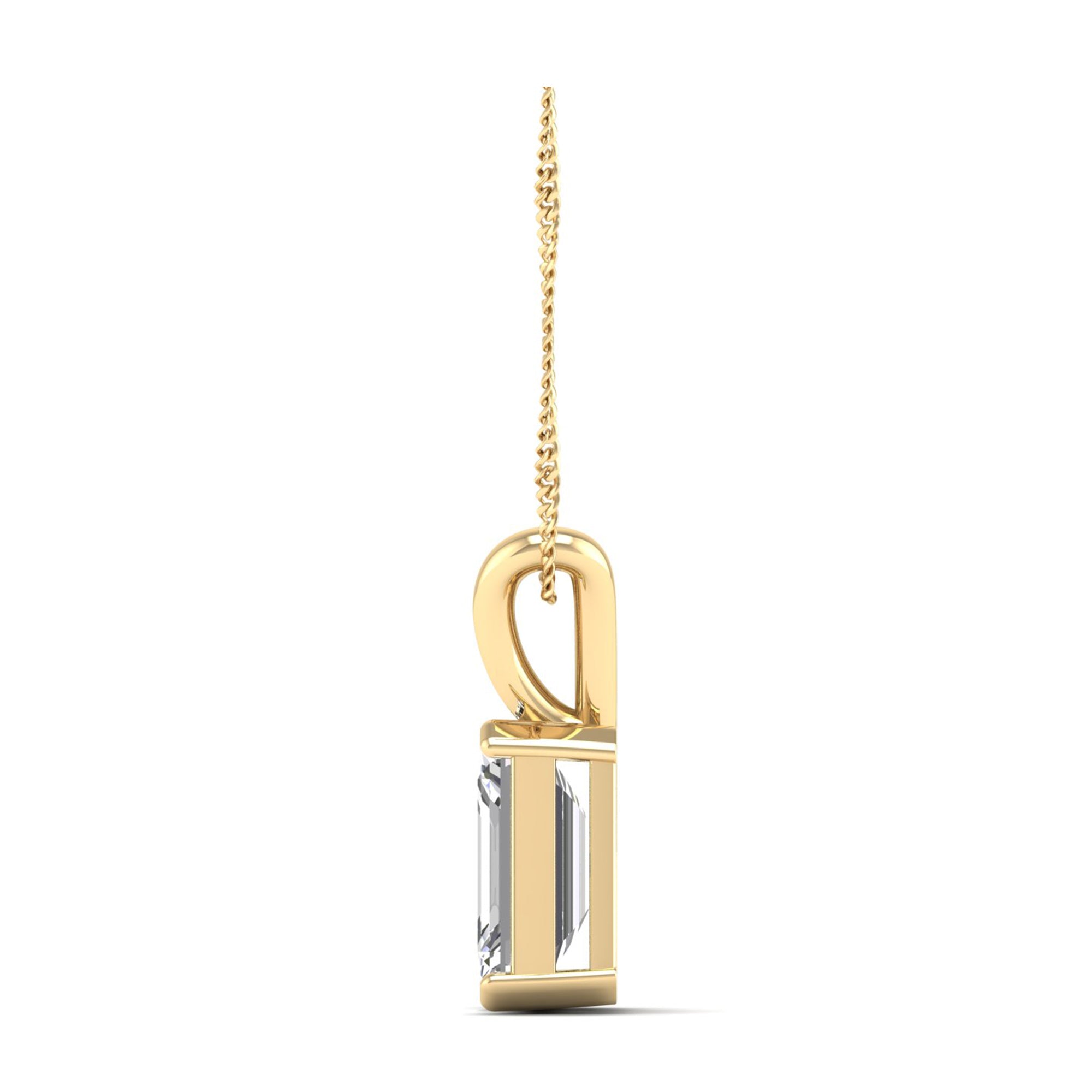 Emerald Cut Lab Grown Diamond Pendant 2.0 Carat