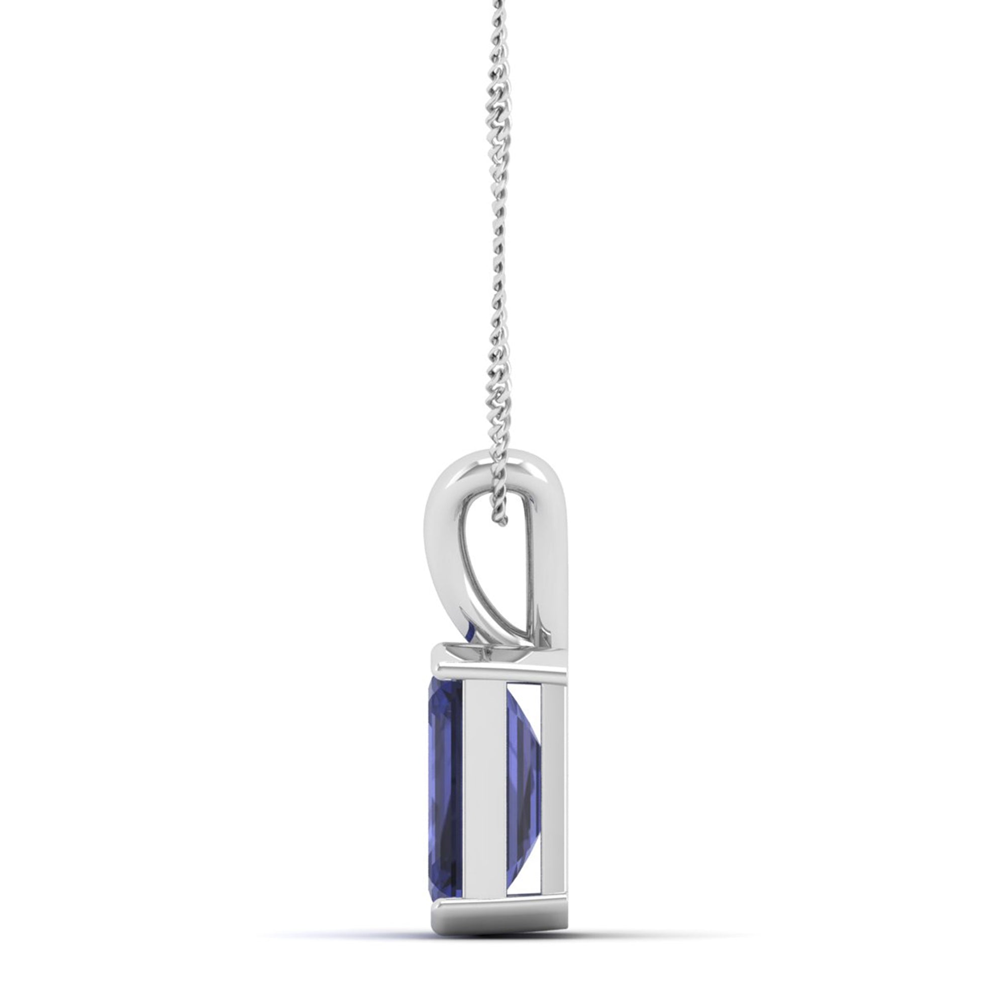Emerald Cut Tanzanite Gemstone Pendant 2.50 Carat