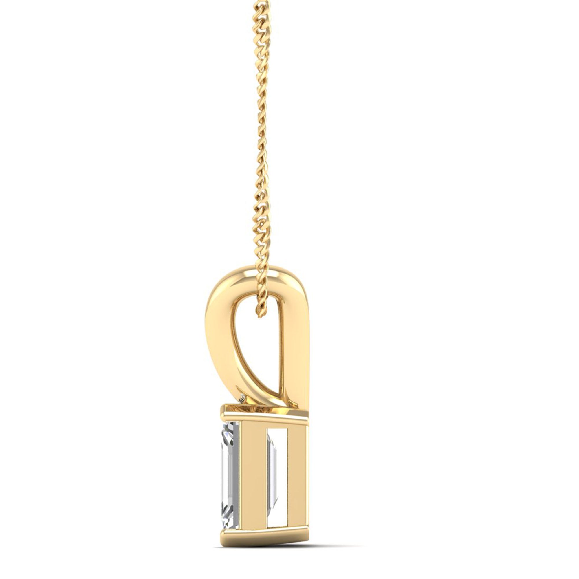 Emerald Cut Lab Grown Diamond Pendant 2.50 Carat