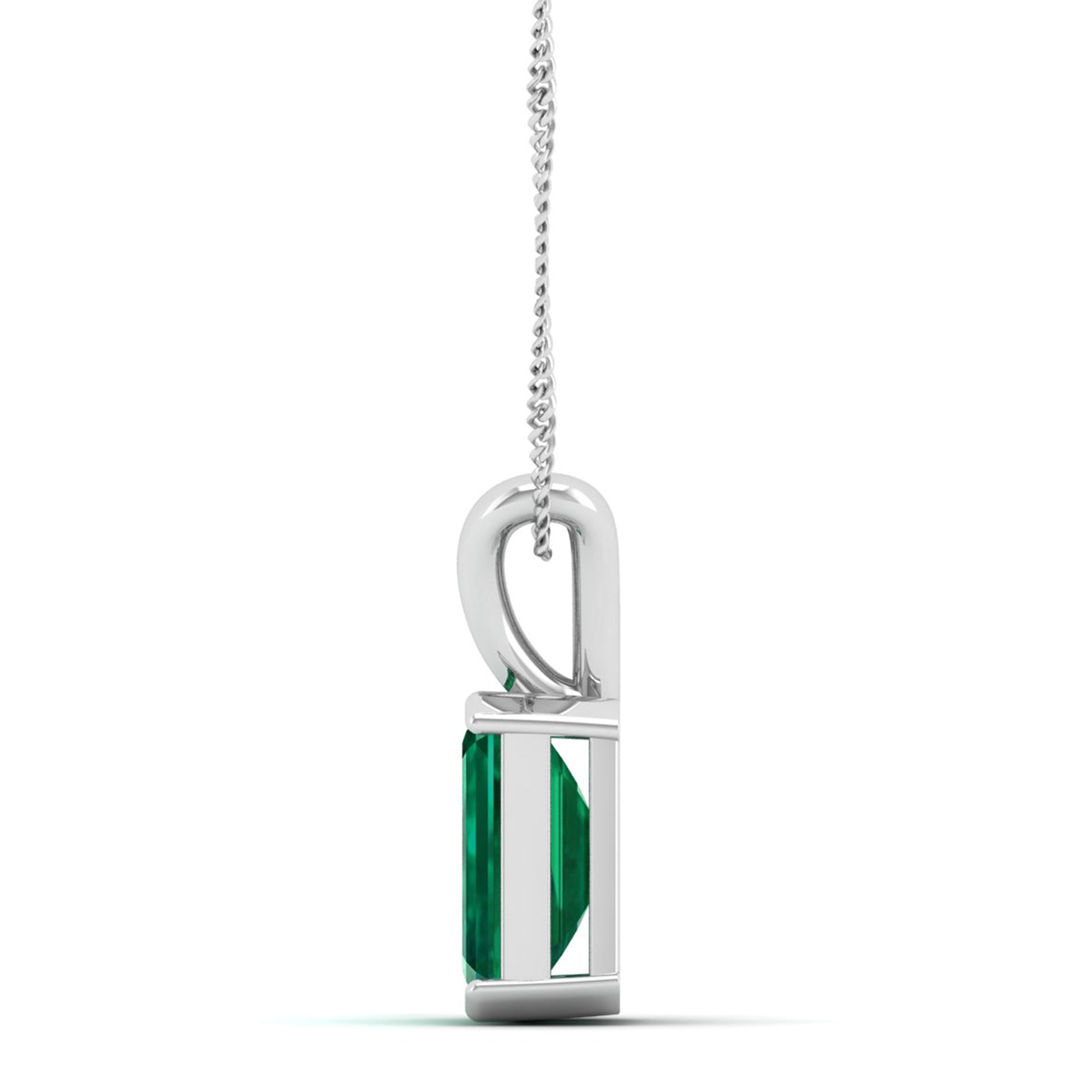 Emerald Cut Emerald Gemstone Pendant 3.0 Carat