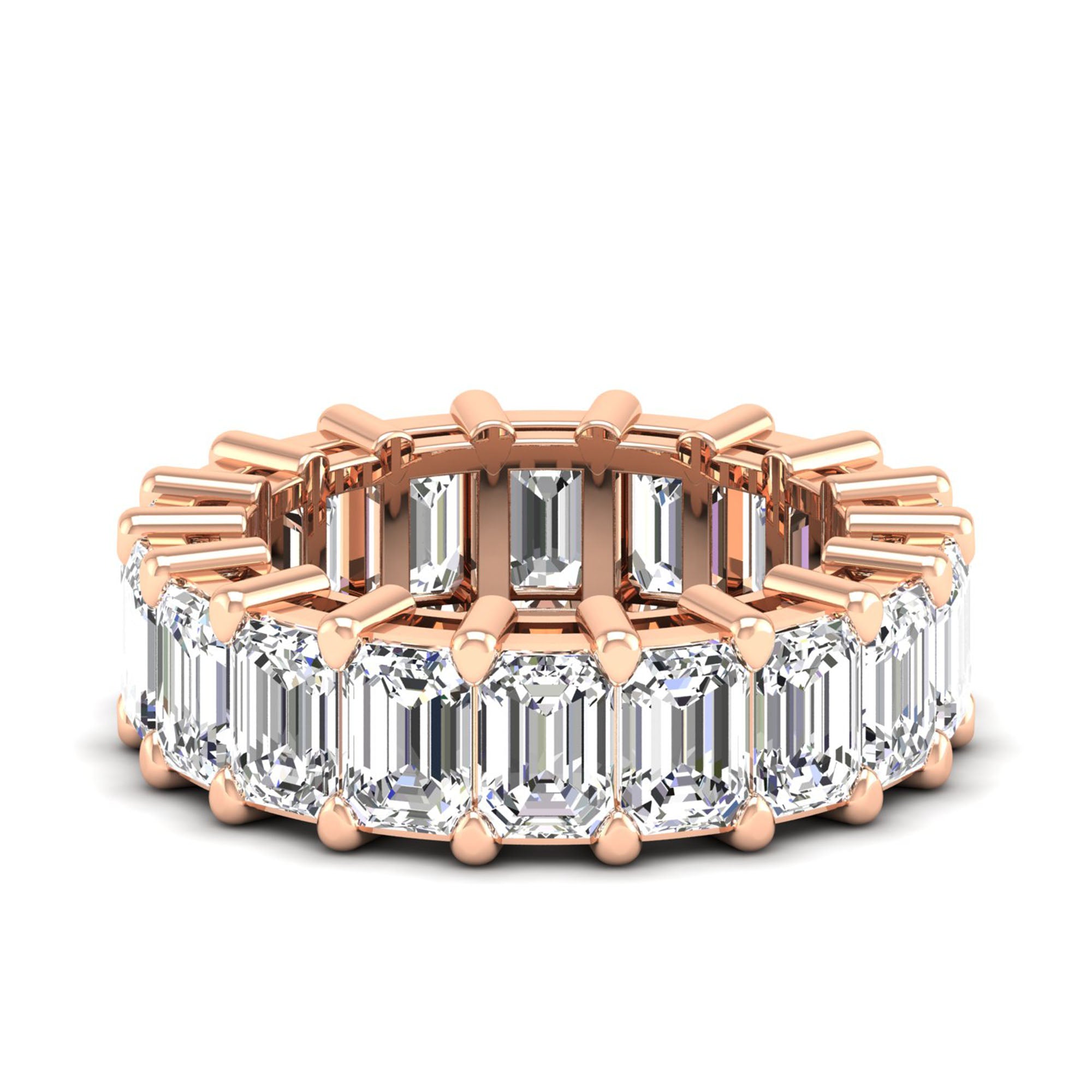 Emerald Cut Full Eternity Band 18pcs