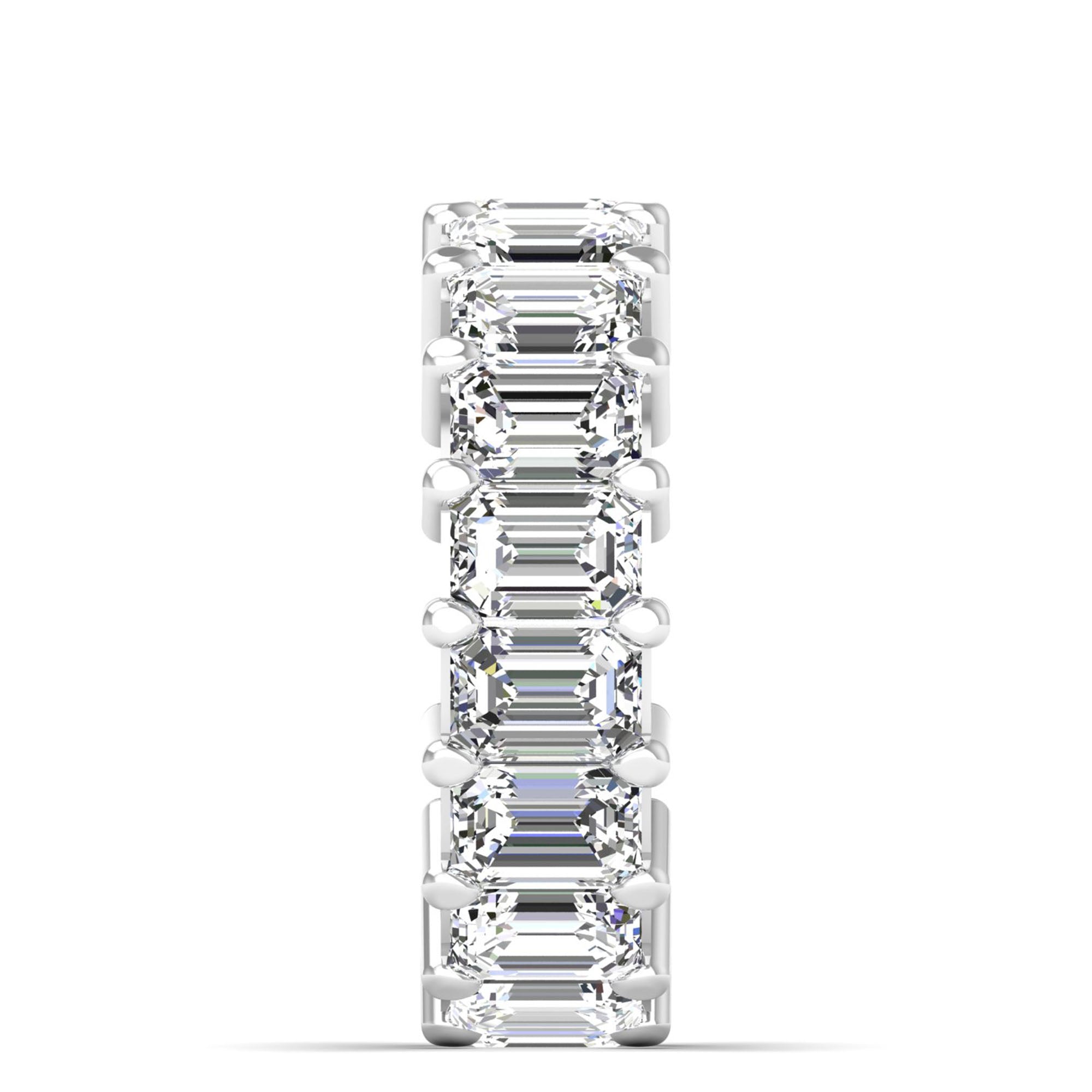 Emerald Cut Full Eternity Band 18pcs