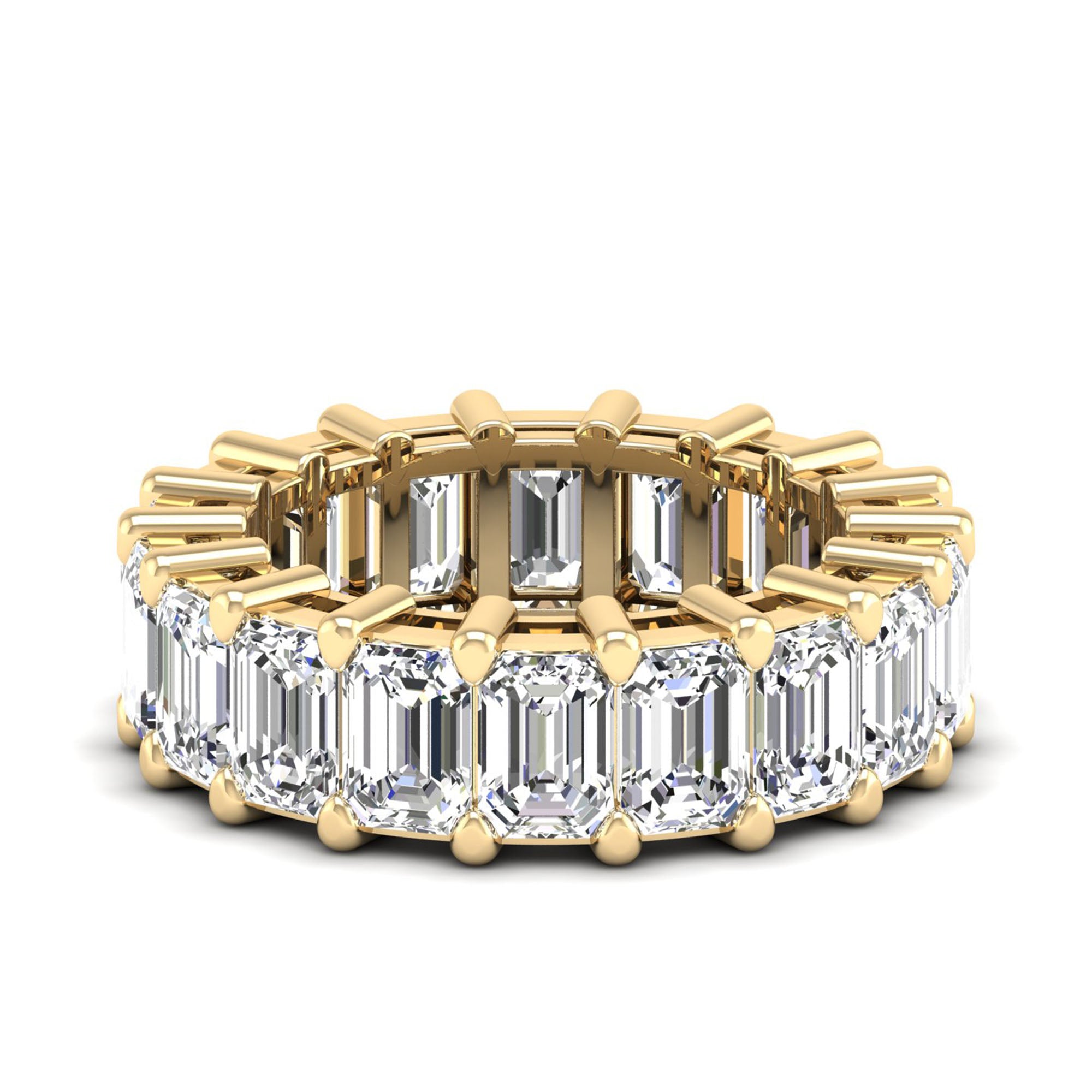 Emerald Cut Full Eternity Band 18pcs