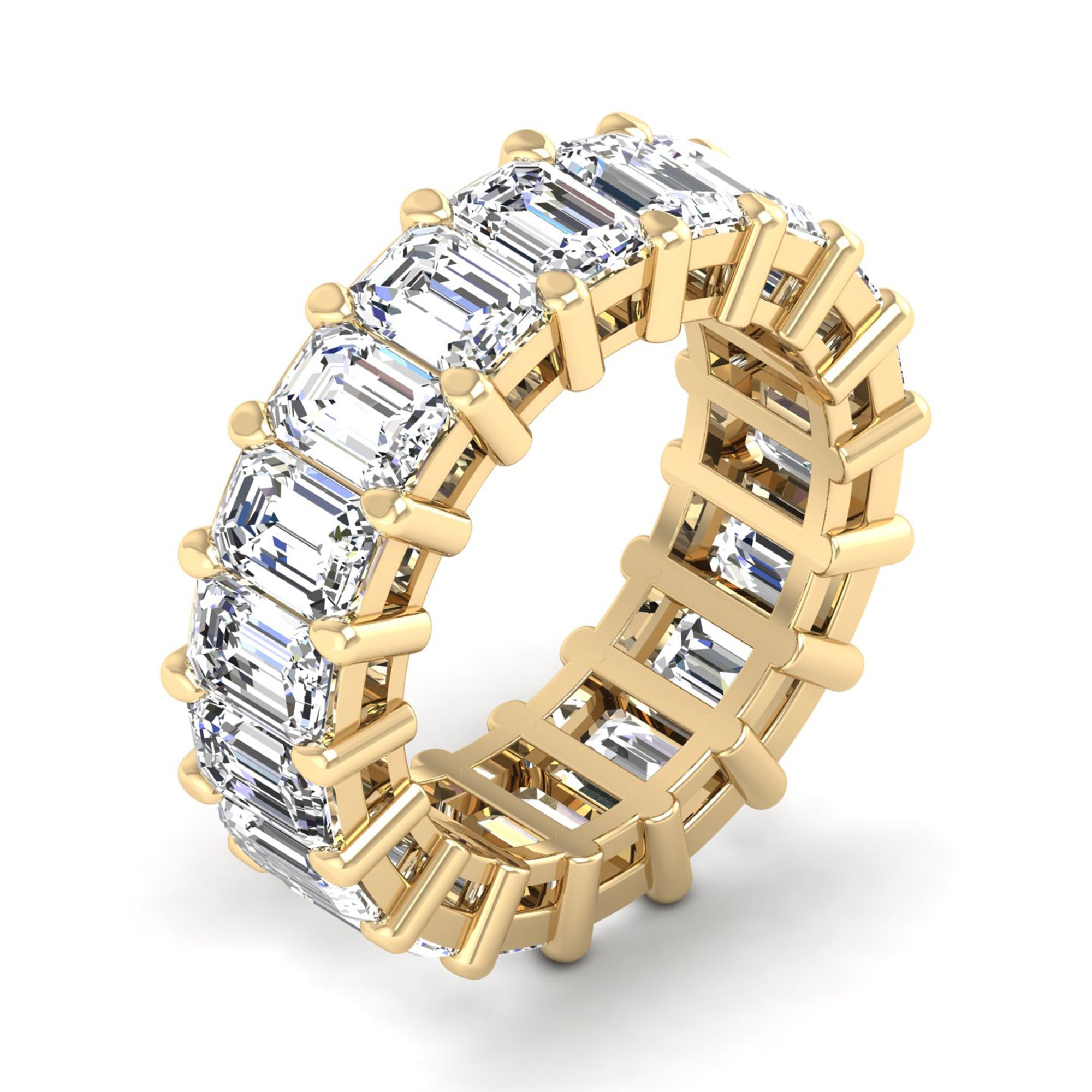 Emerald Cut Full Eternity Band 18pcs