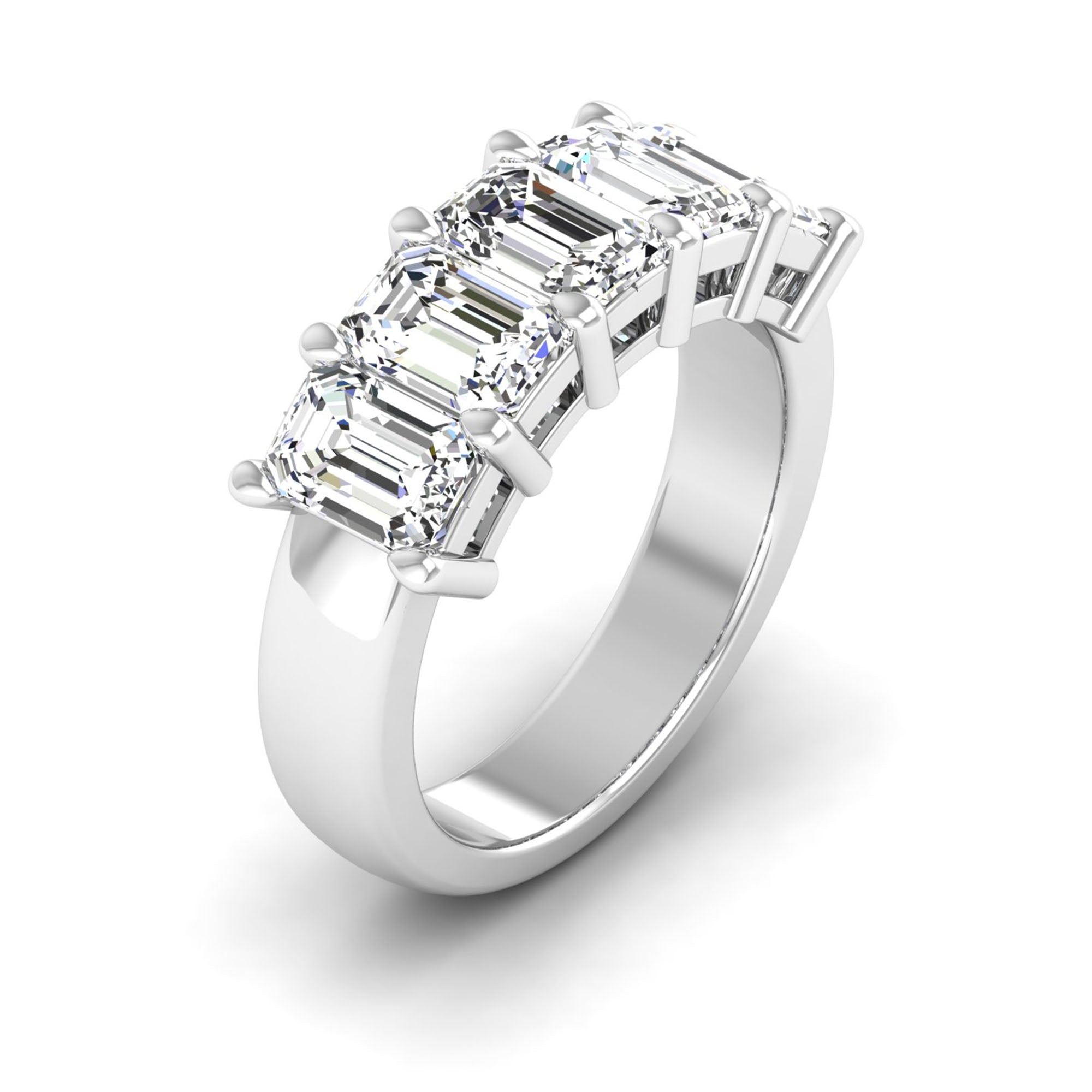 Emerald Cut Lab-Grown Diamond Ring