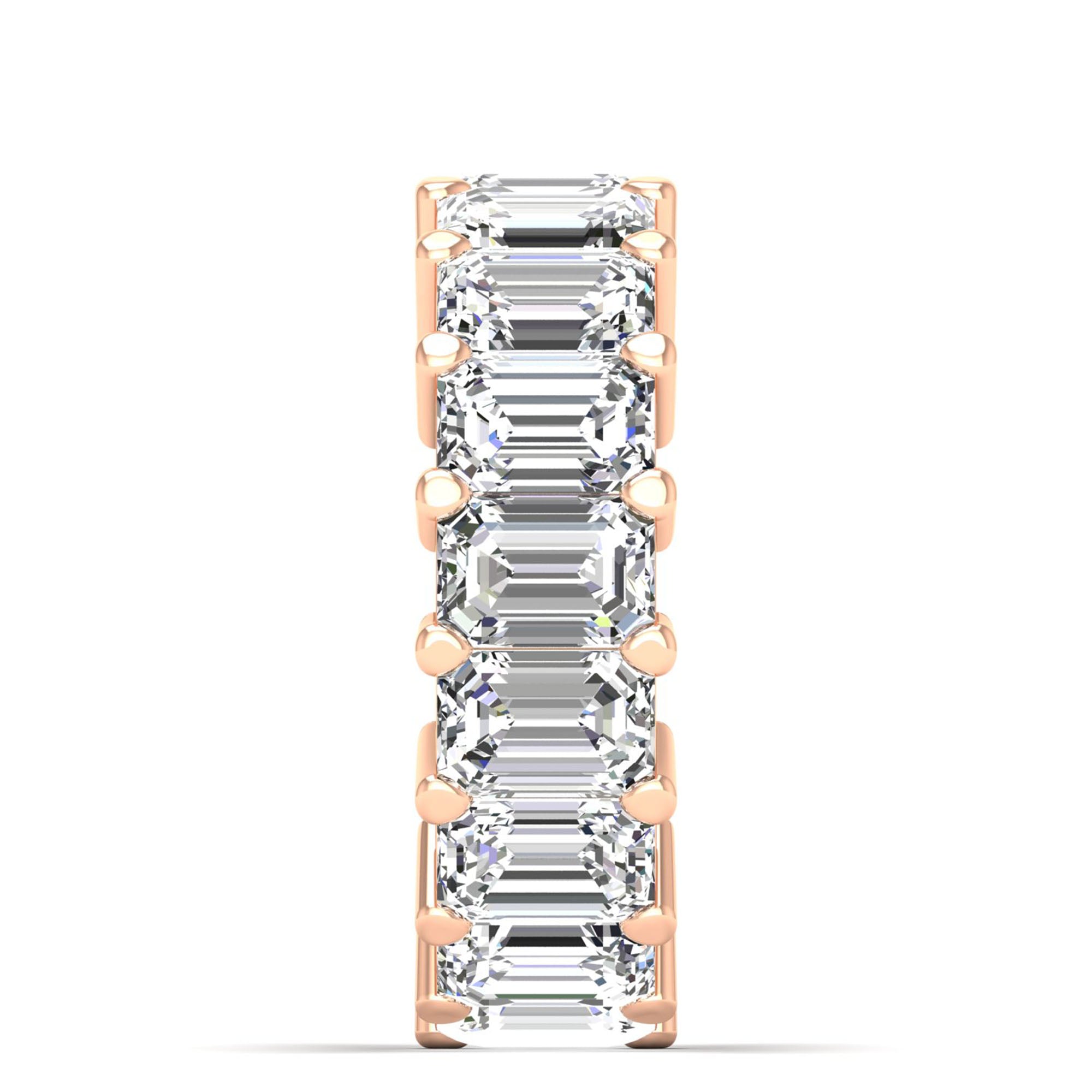 Emerald Cut Full Eternity Band 17pcs
