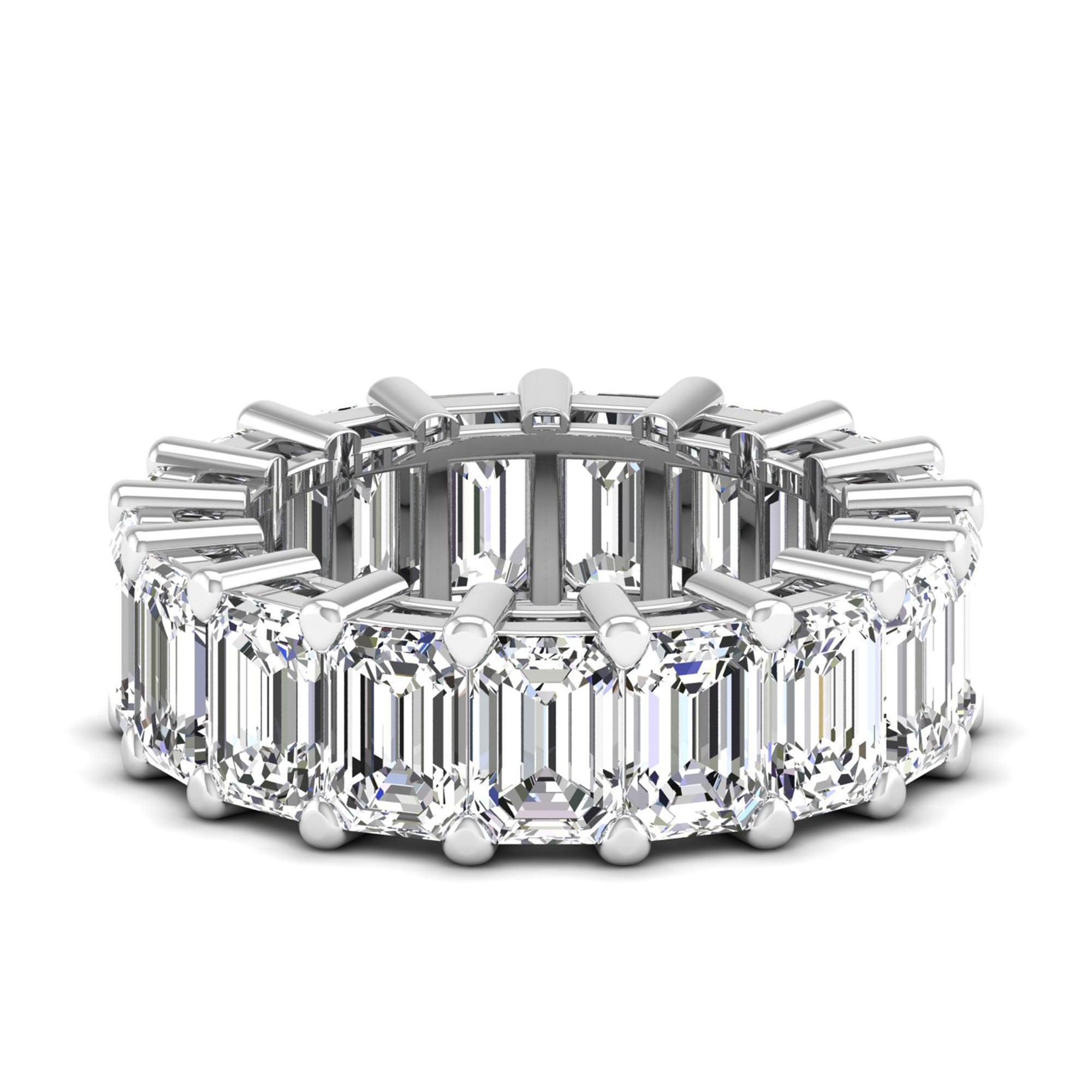 Emerald Cut Full Eternity Band 17pcs