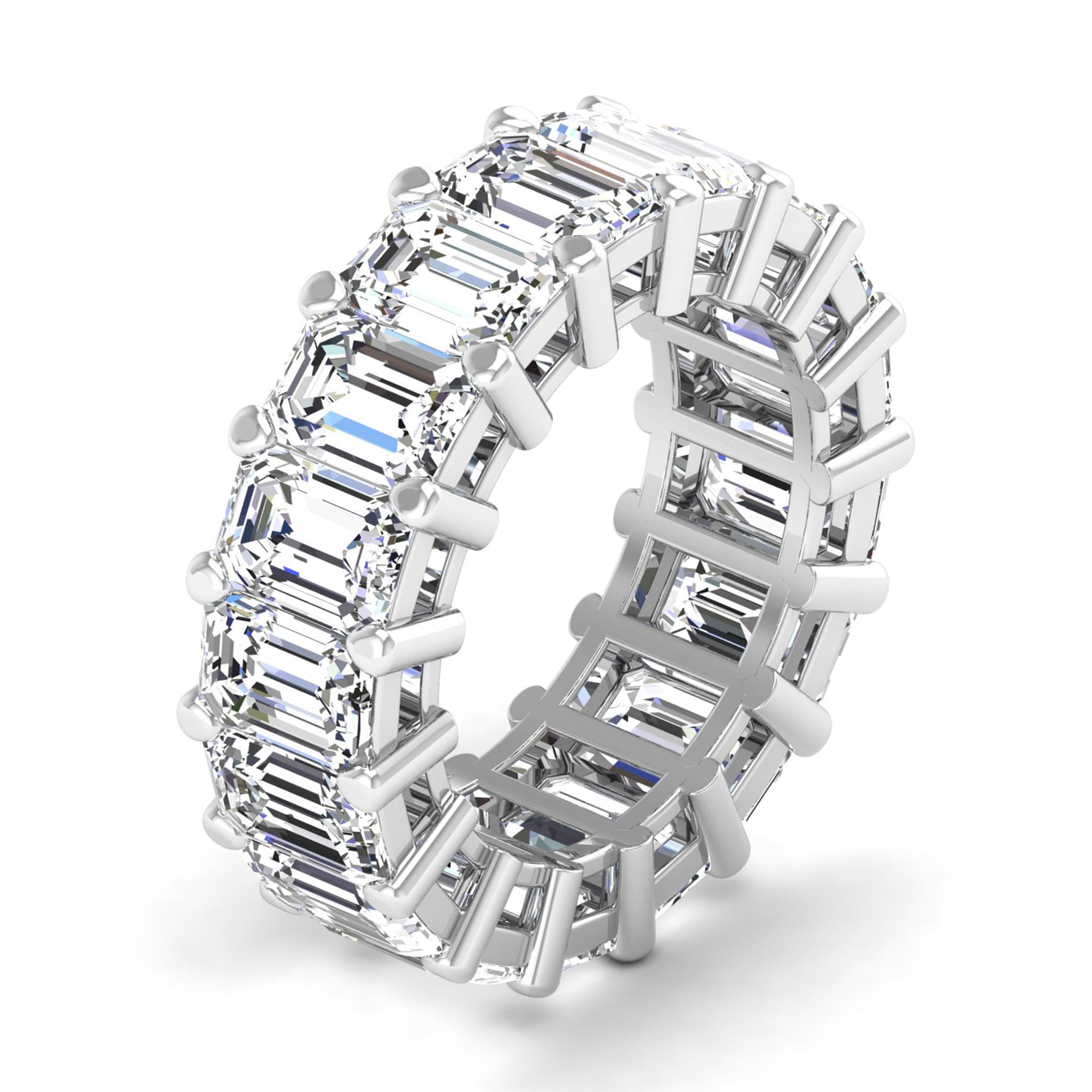 Emerald Cut Full Eternity Band 17pcs