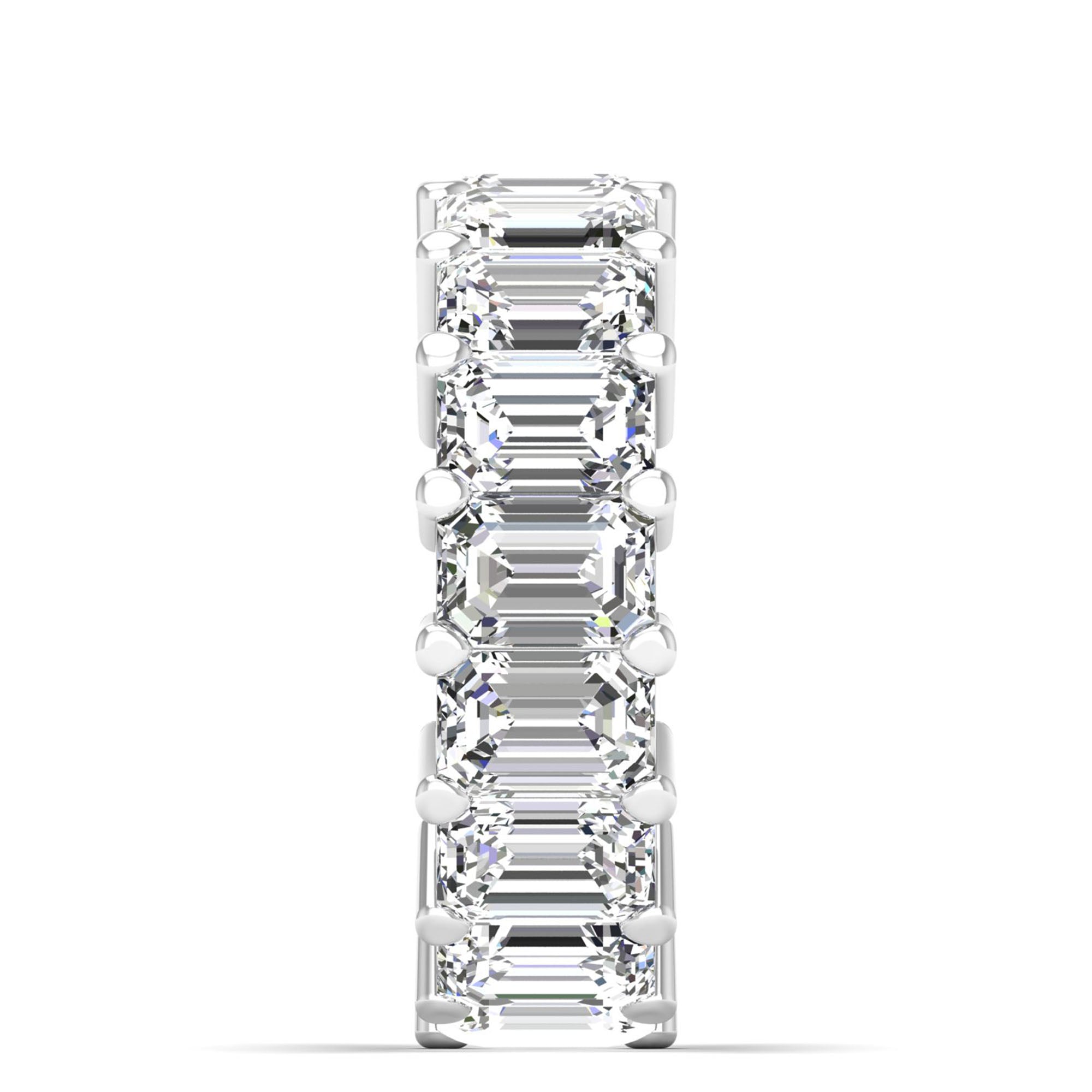 Emerald Cut Full Eternity Band 17pcs