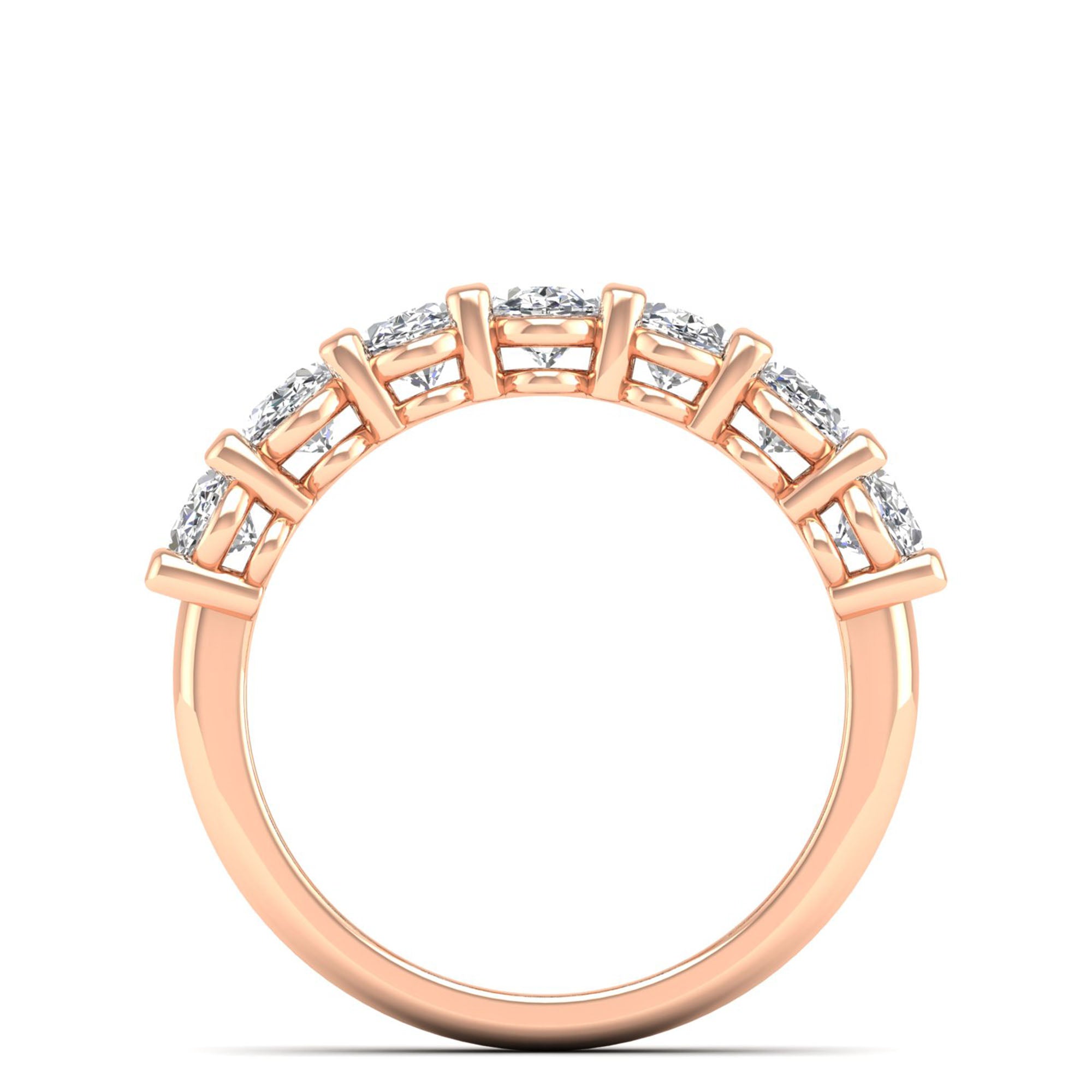 Oval Lab-Grown Diamond Ring-(7-stone, 5.3x3.8)