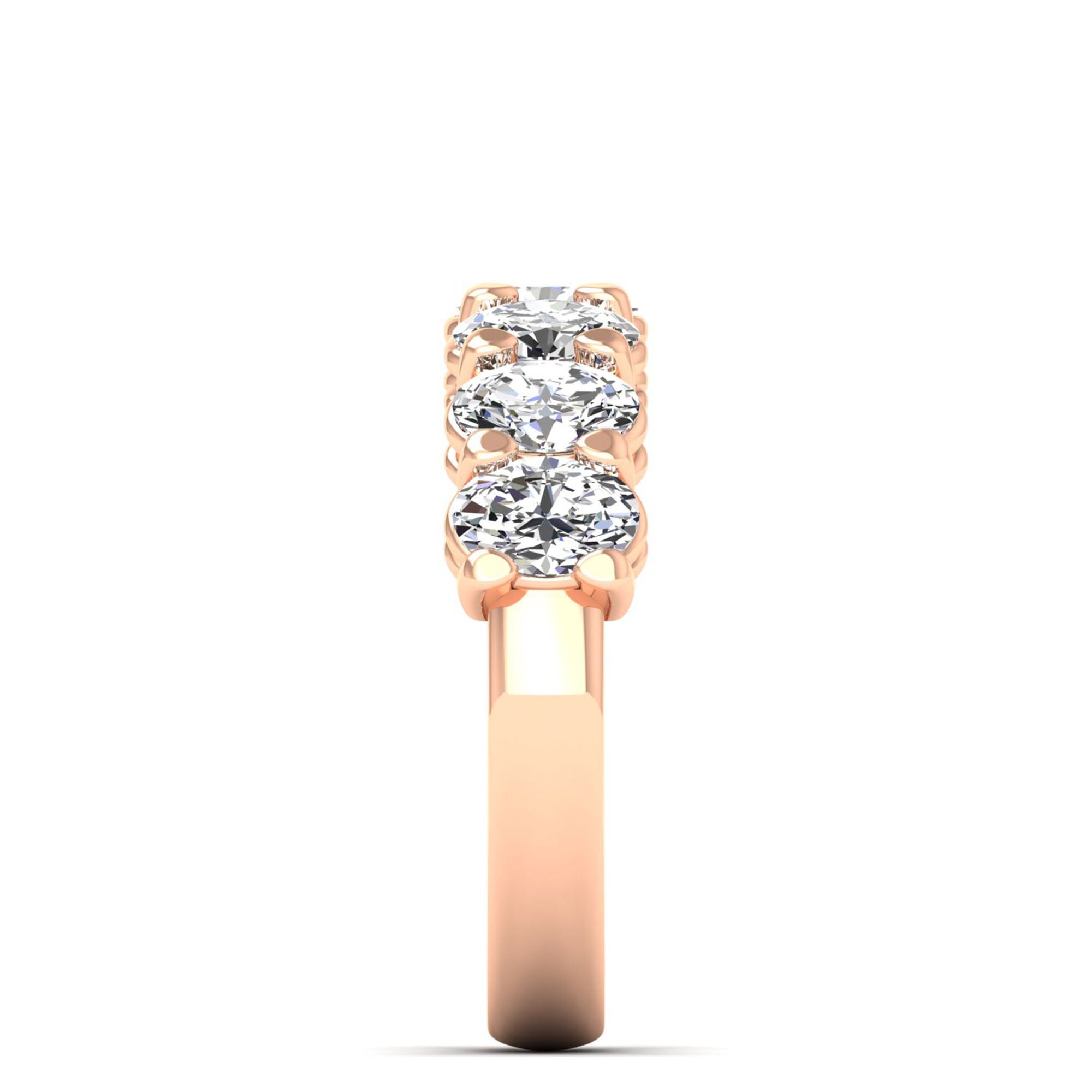 Oval Lab-Grown Diamond Ring-(7-stone, 5.3x3.8)