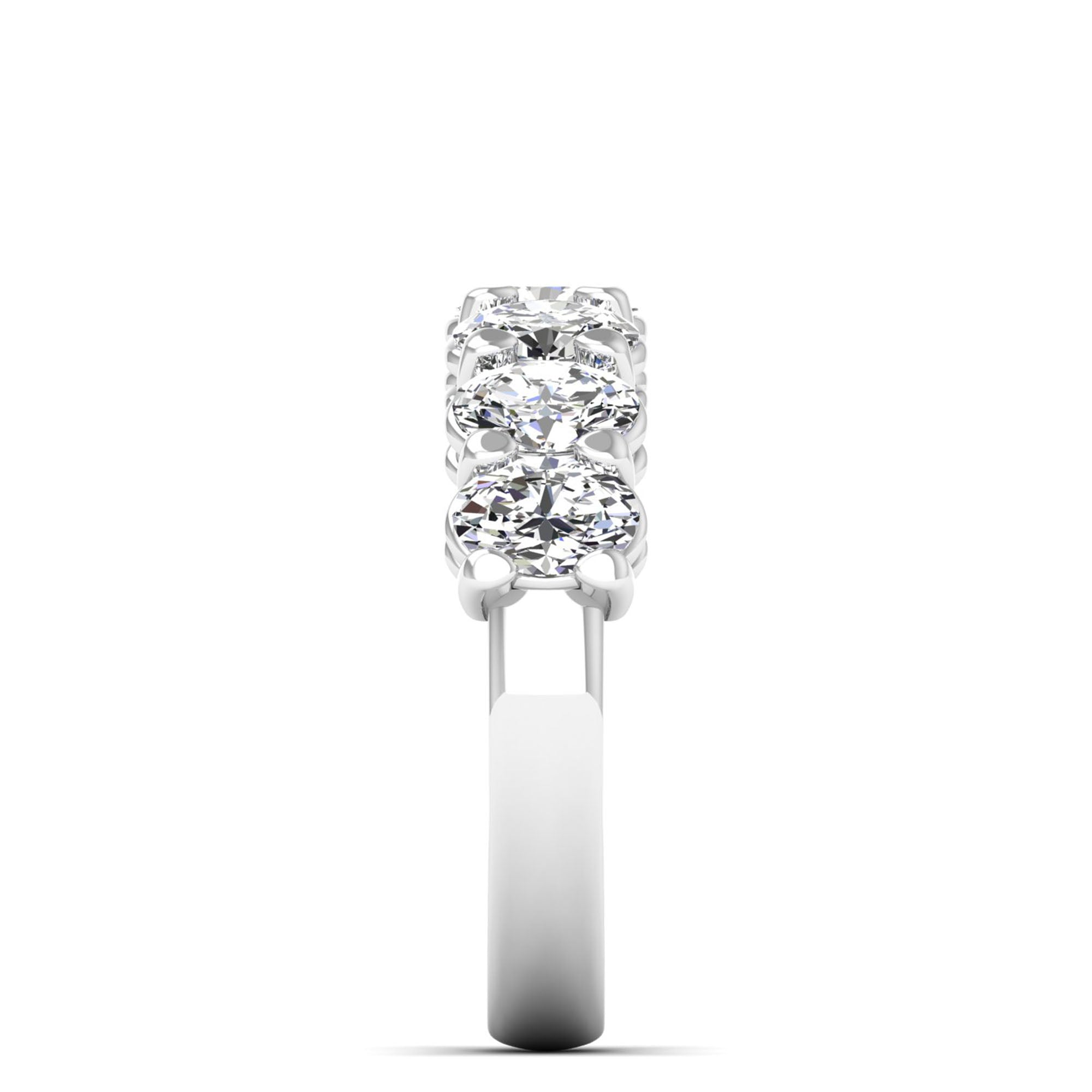 Oval Lab-Grown Diamond Ring-(7-stone, 5.3x3.8)