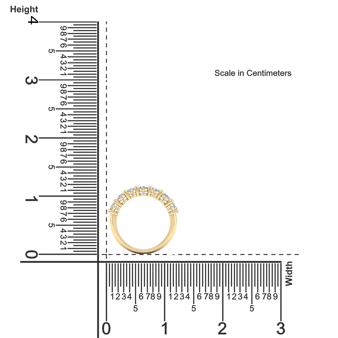 Oval Lab-Grown Diamond Ring-(7-stone, 5.3x3.8)