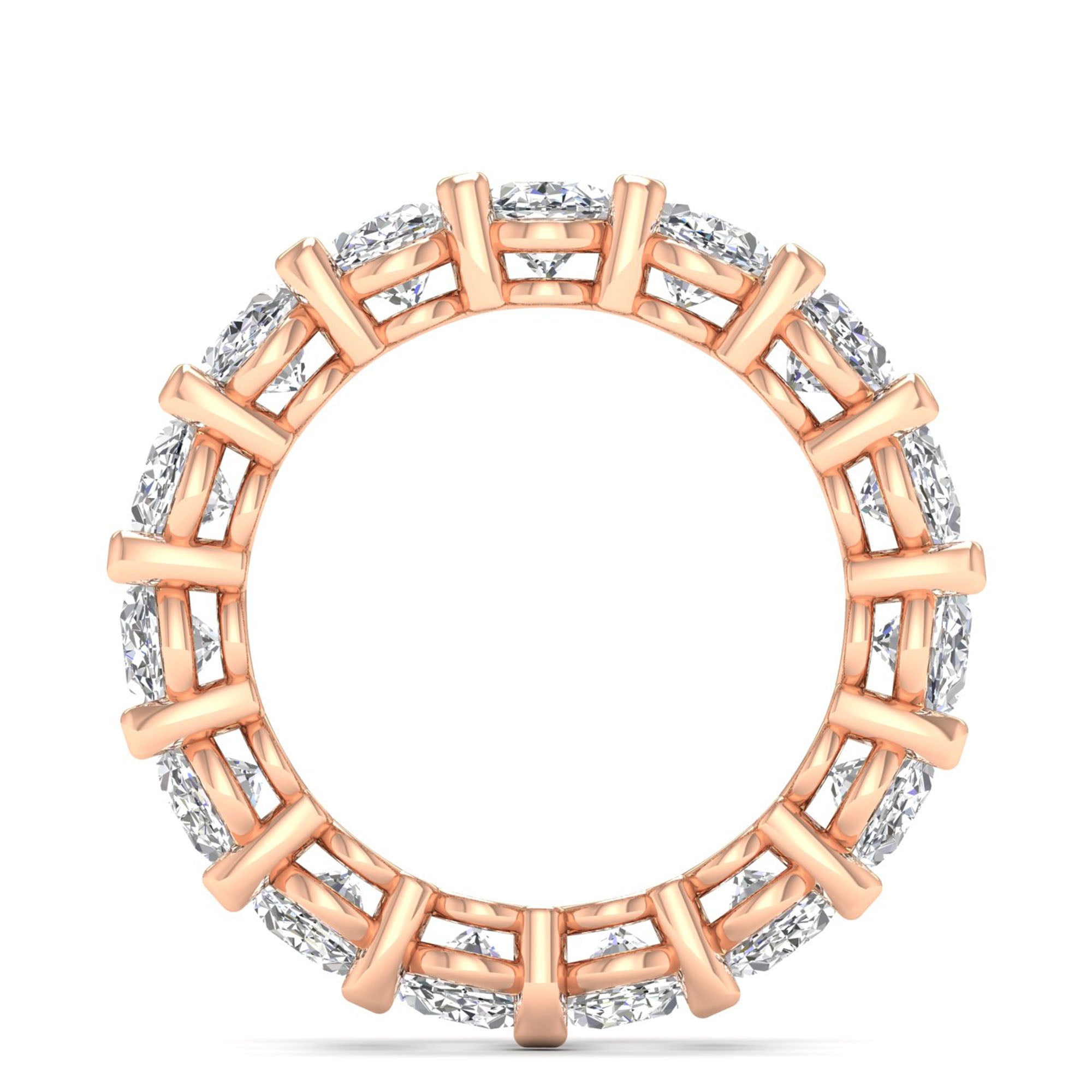 Oval Cut Full Eternity Lab-Grown Diamond Band (6.3×4.5 mm, 15 Stones)