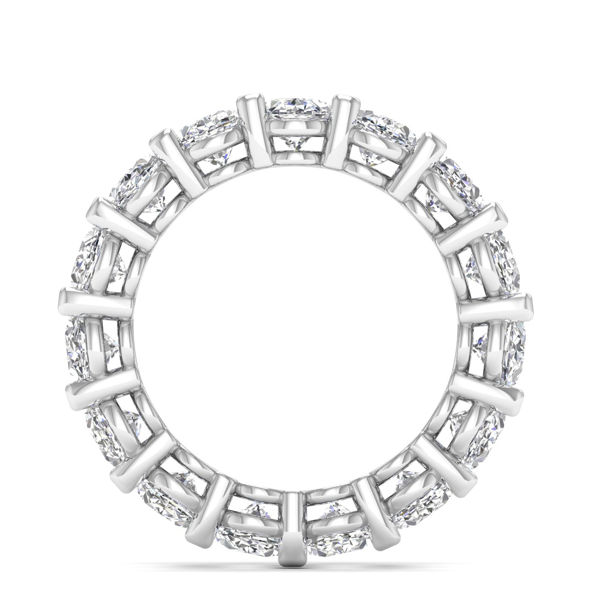 Oval Cut Full Eternity Lab-Grown Diamond Band (6.3×4.5 mm, 15 Stones)