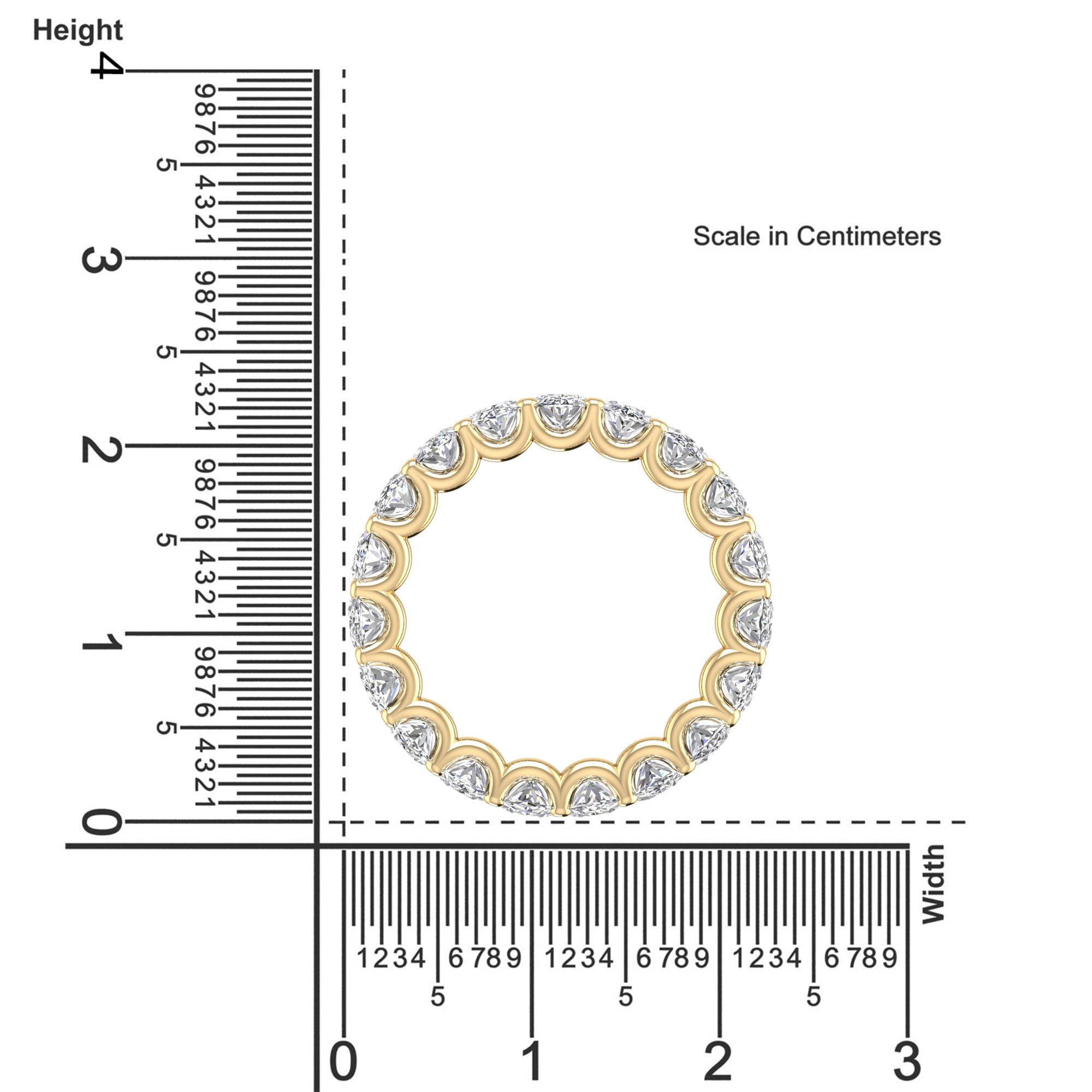 Oval Cut Full Eternity Band (4.7×3.35 mm, 19 Stones)