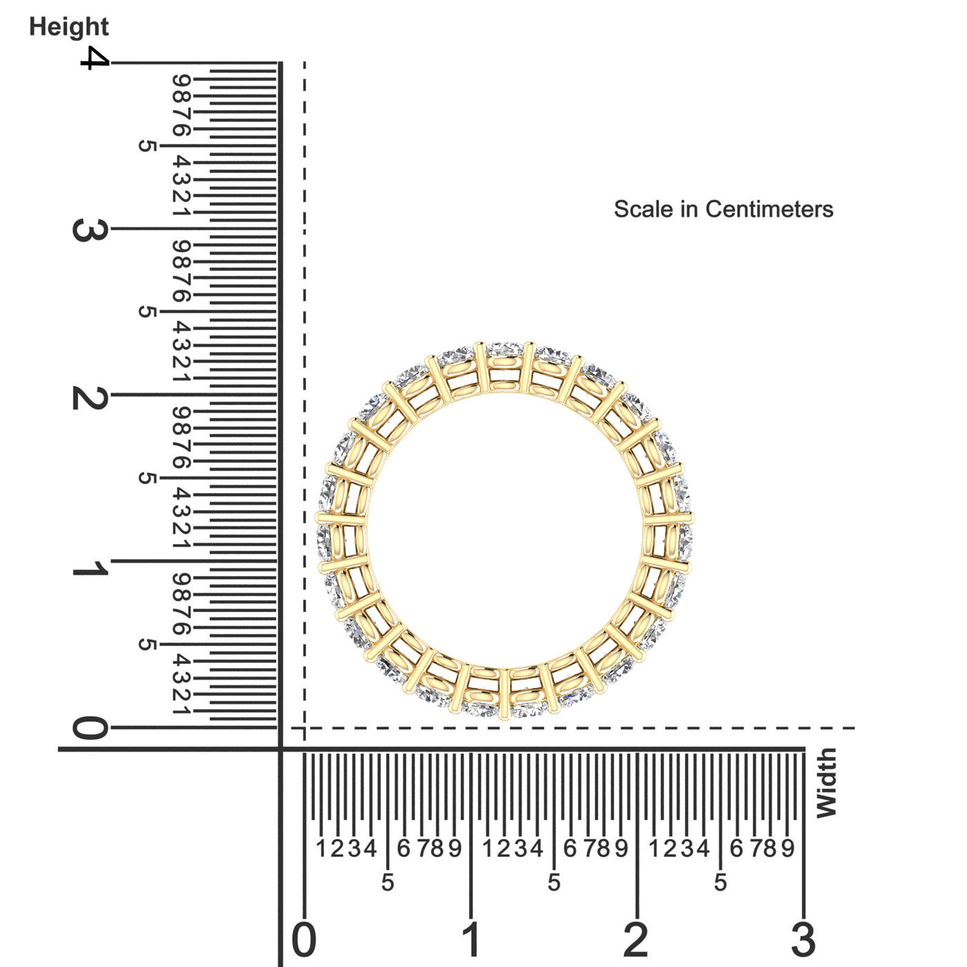 Celestar Petite Round Full Eternity Diamond Band