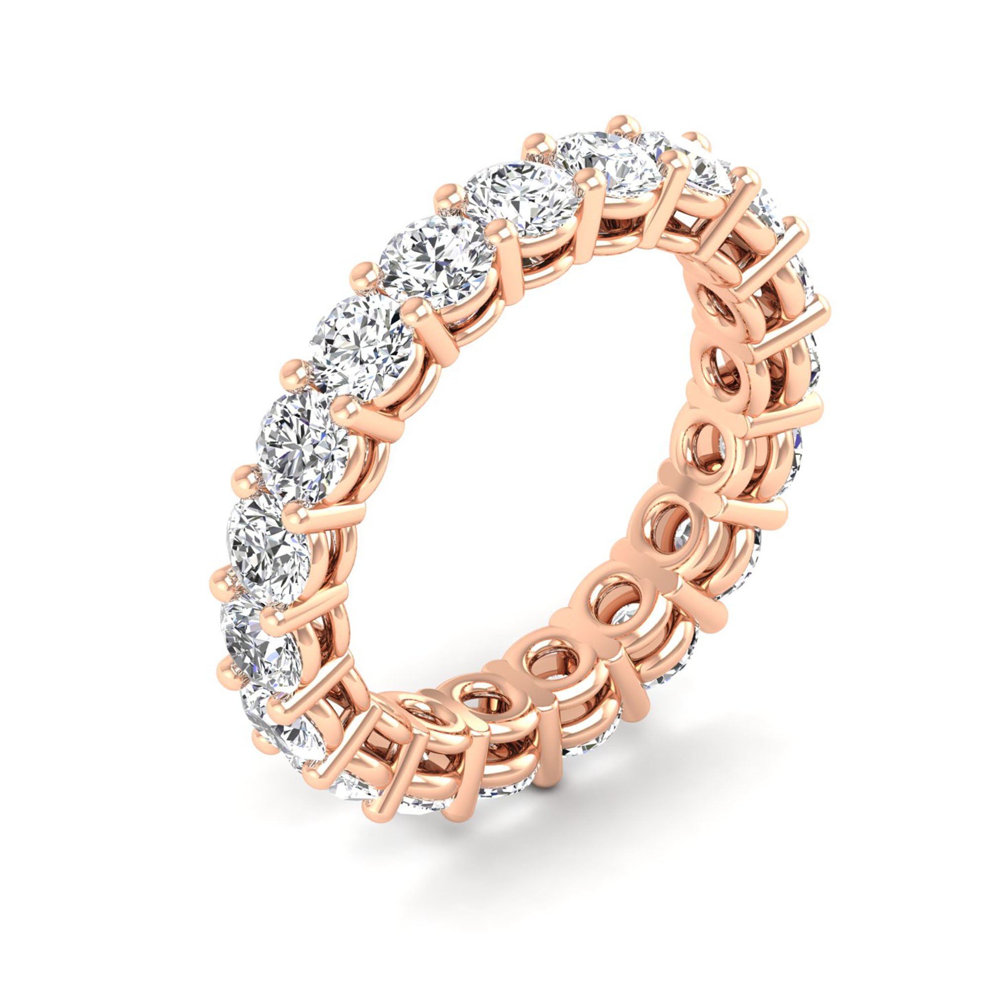 Celestar Petite Round Full Eternity Diamond Band-19-Stone