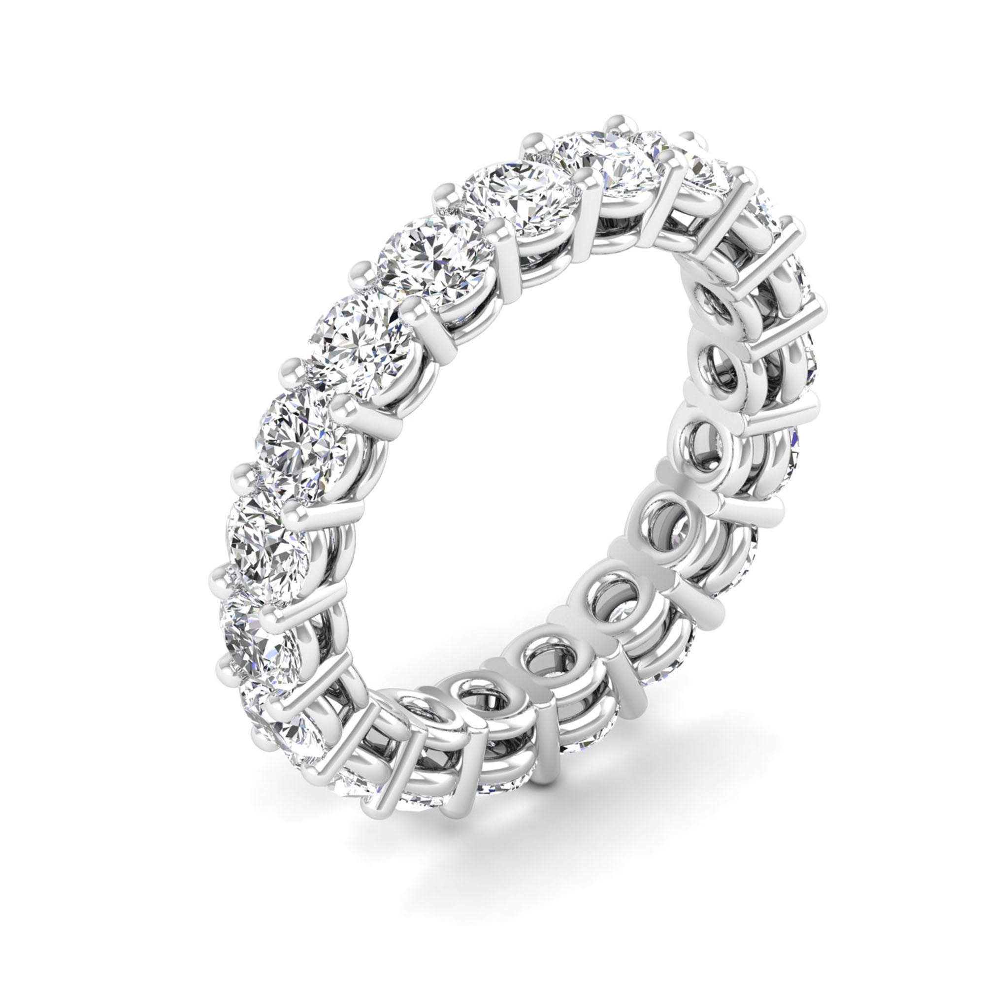 Celestar Petite Round Full Eternity Diamond Band-19-Stone